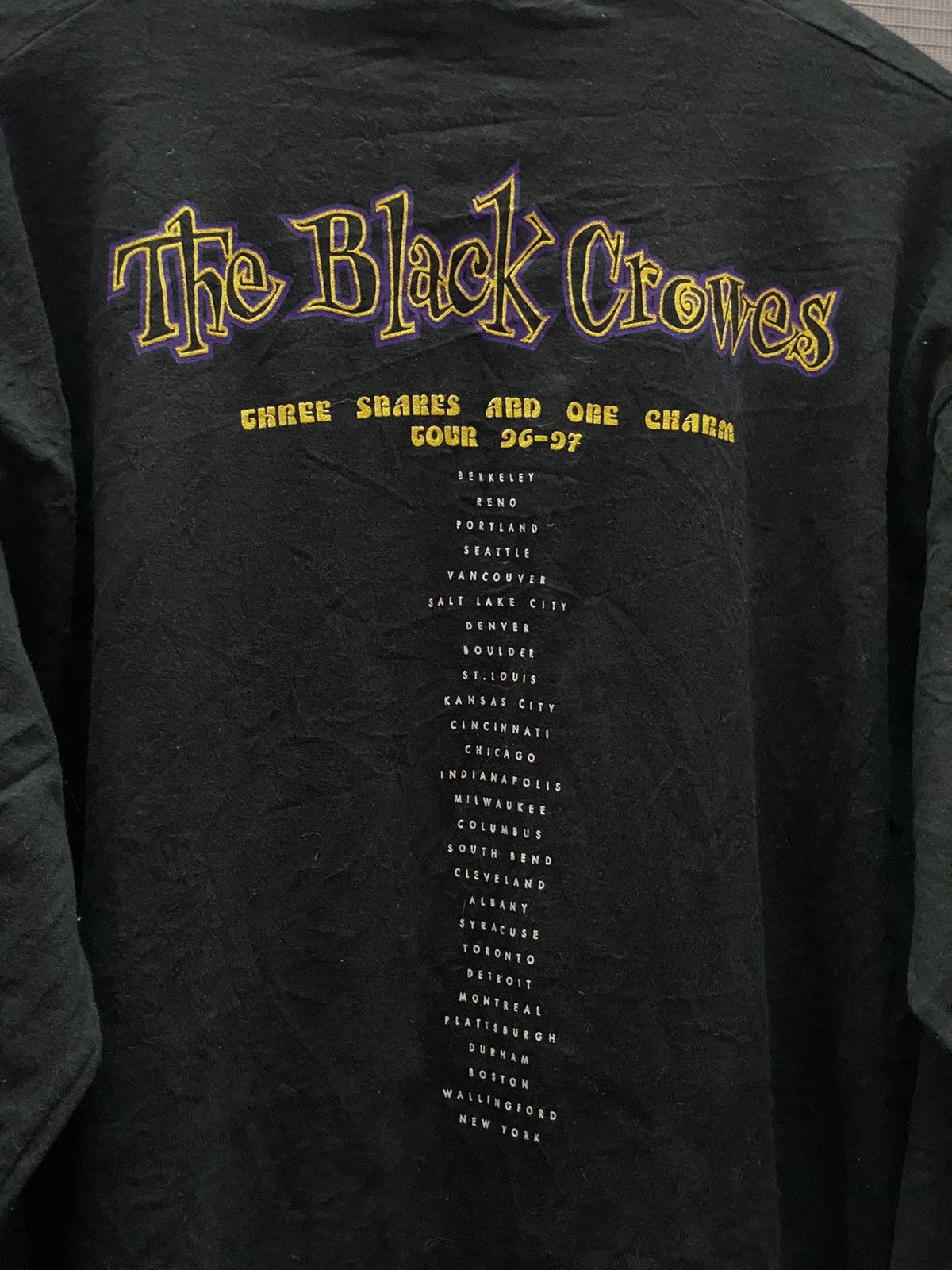 Band Tees Vintage 1996/1997 The Black Crowes 3 Snakes & 1 Charm Tour Size US XL / EU 56 / 4 - 5 Thumbnail