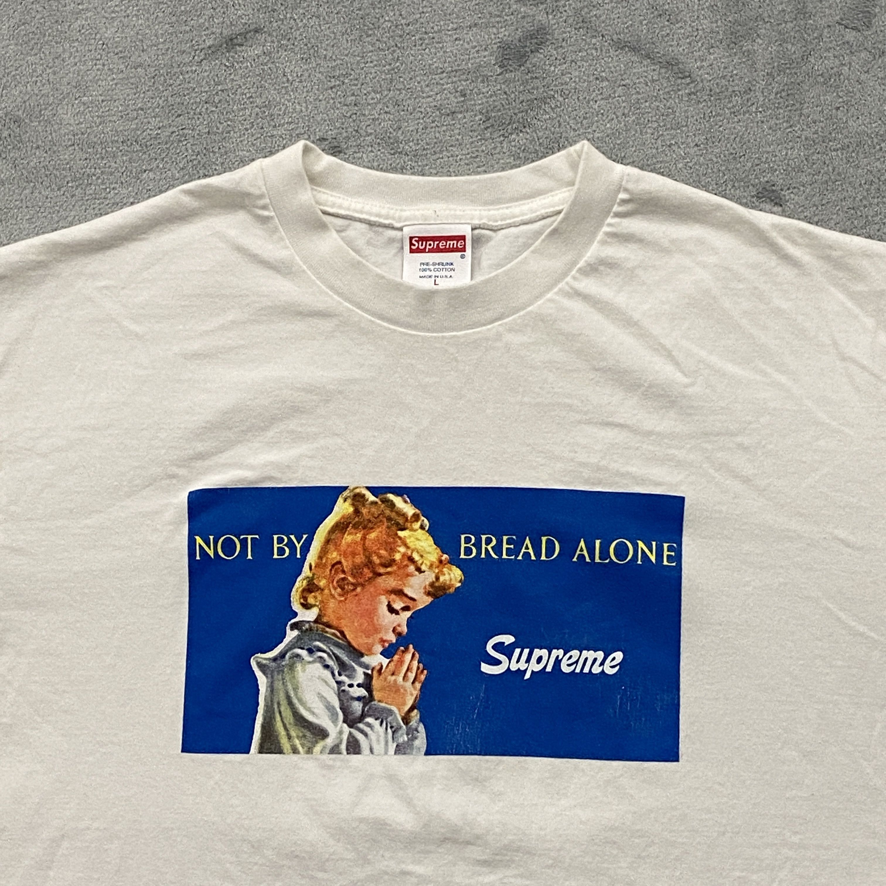 Supreme Shirt Men Large NOT BY BREAD ALONE Logo Spell Out FW15 Size US L / EU 52-54 / 3 - 3 Thumbnail