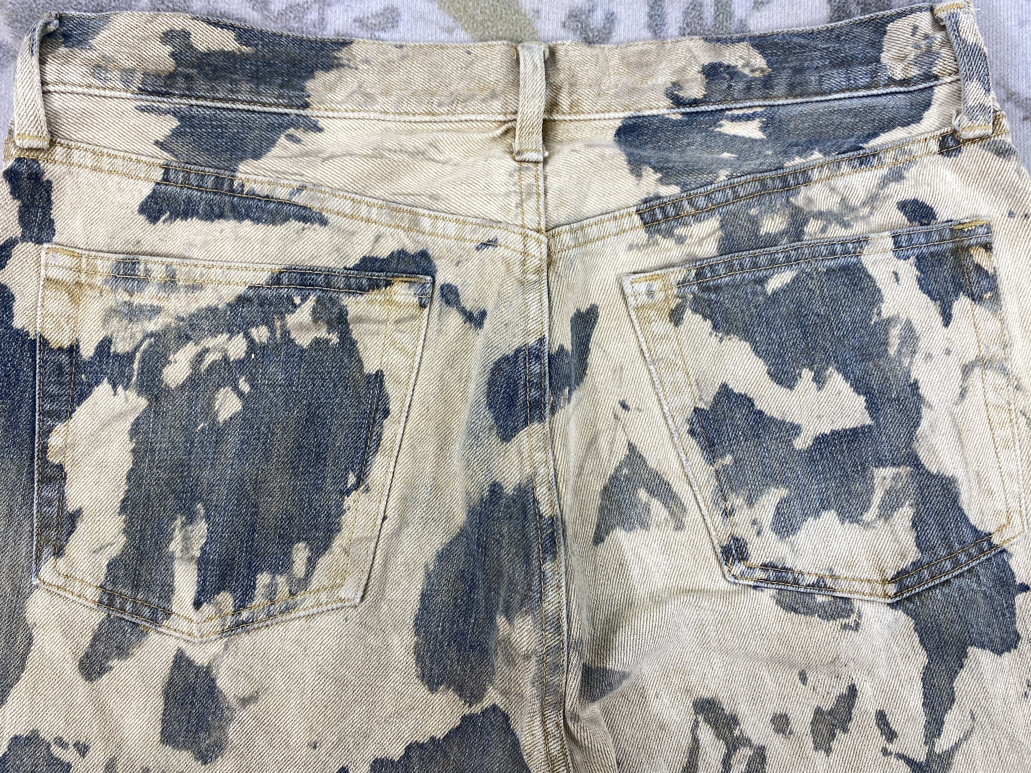 If Six Was Nine Acid Wash Uniqlo Blue Vintage Jeans 33x31.5 Denim JN3388 Size US 33 - 4 Thumbnail