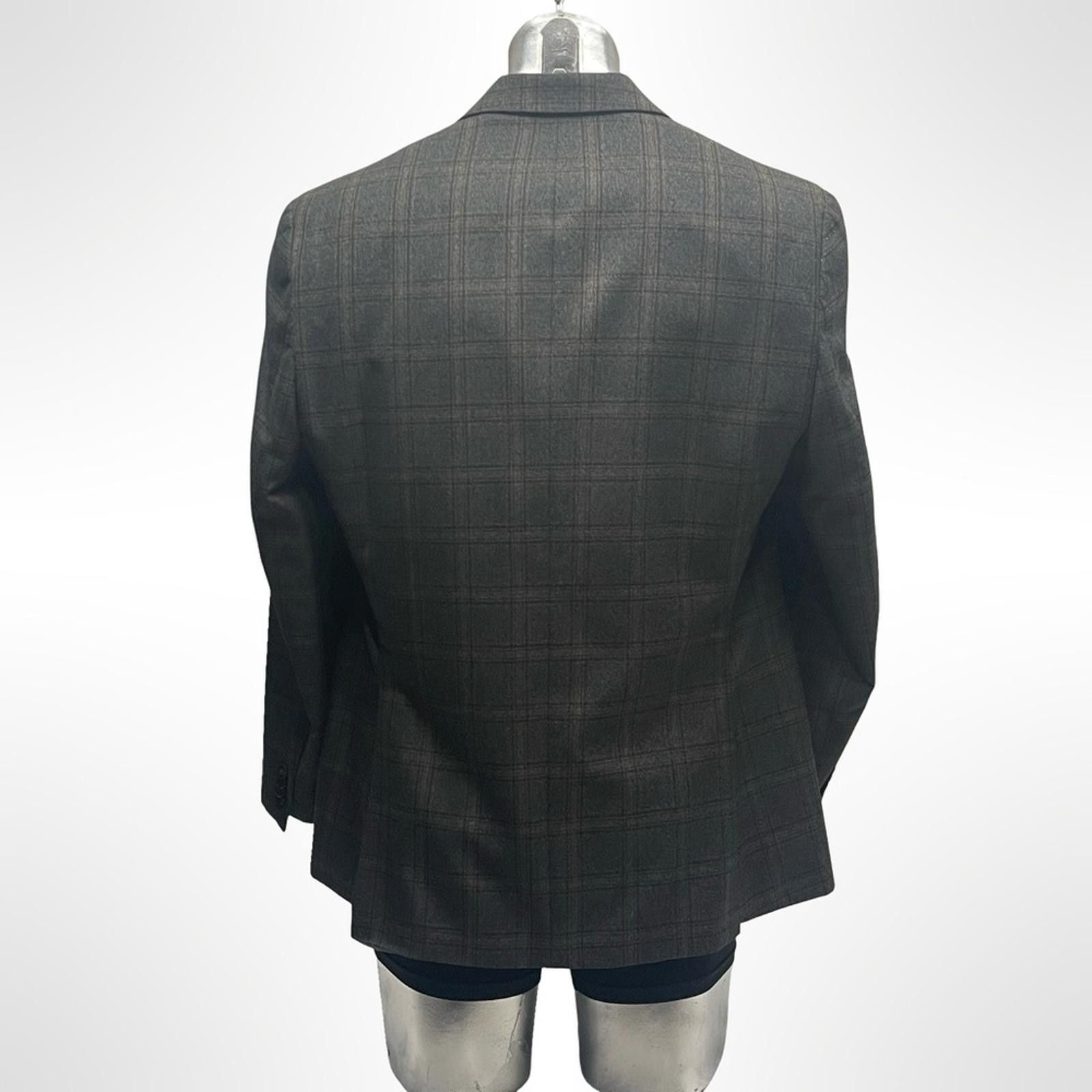 Michael Kors Michael Kors Men's Gray Checkered Blazer - size 40R Size 40R - 2 Thumbnail