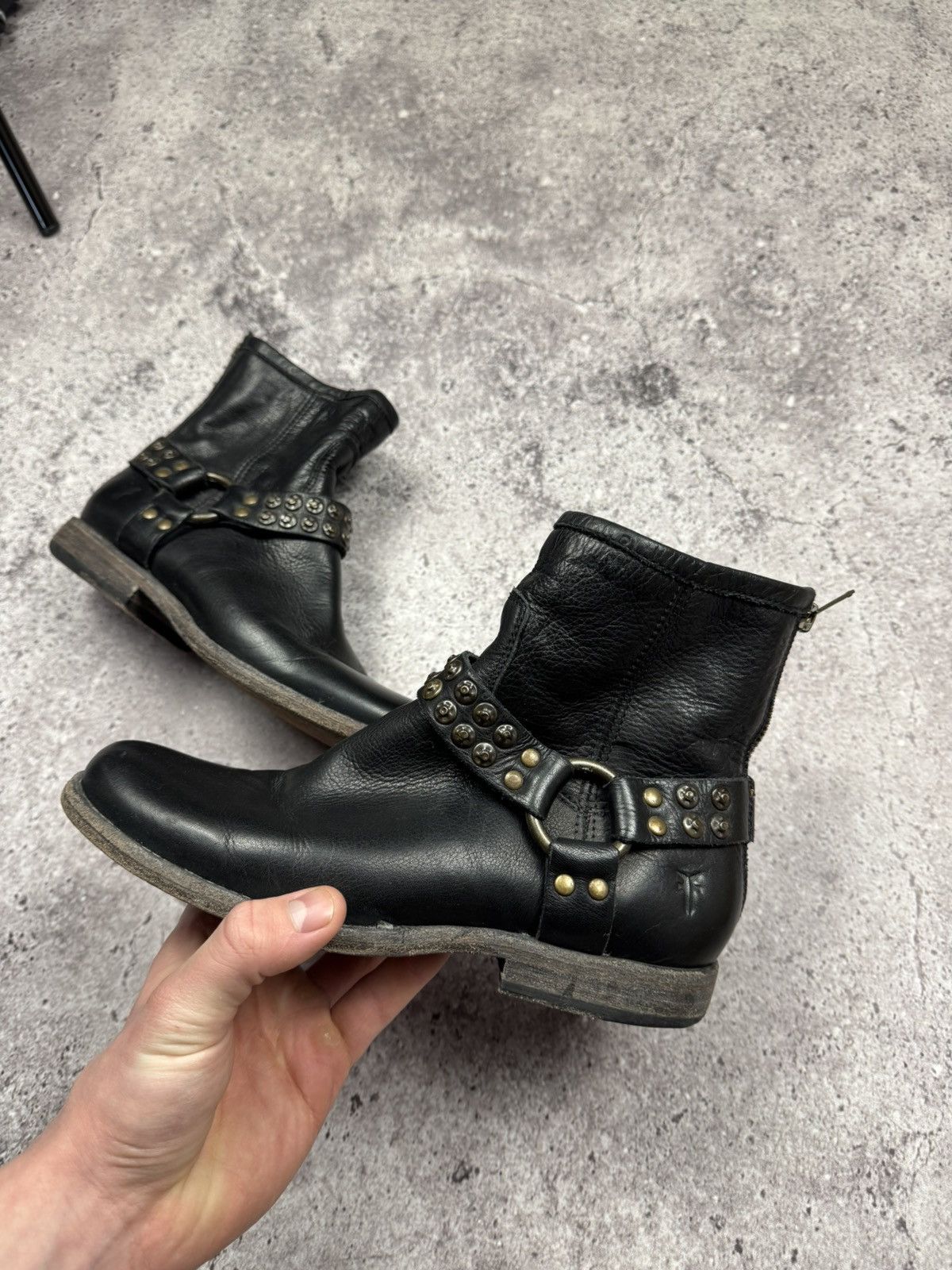 A.S.98 A.S 98 FRYE Vintage Leather Cowboy Boots Western shoes GUIDI Size US 7.5 / IT 37.5 - 5 Thumbnail