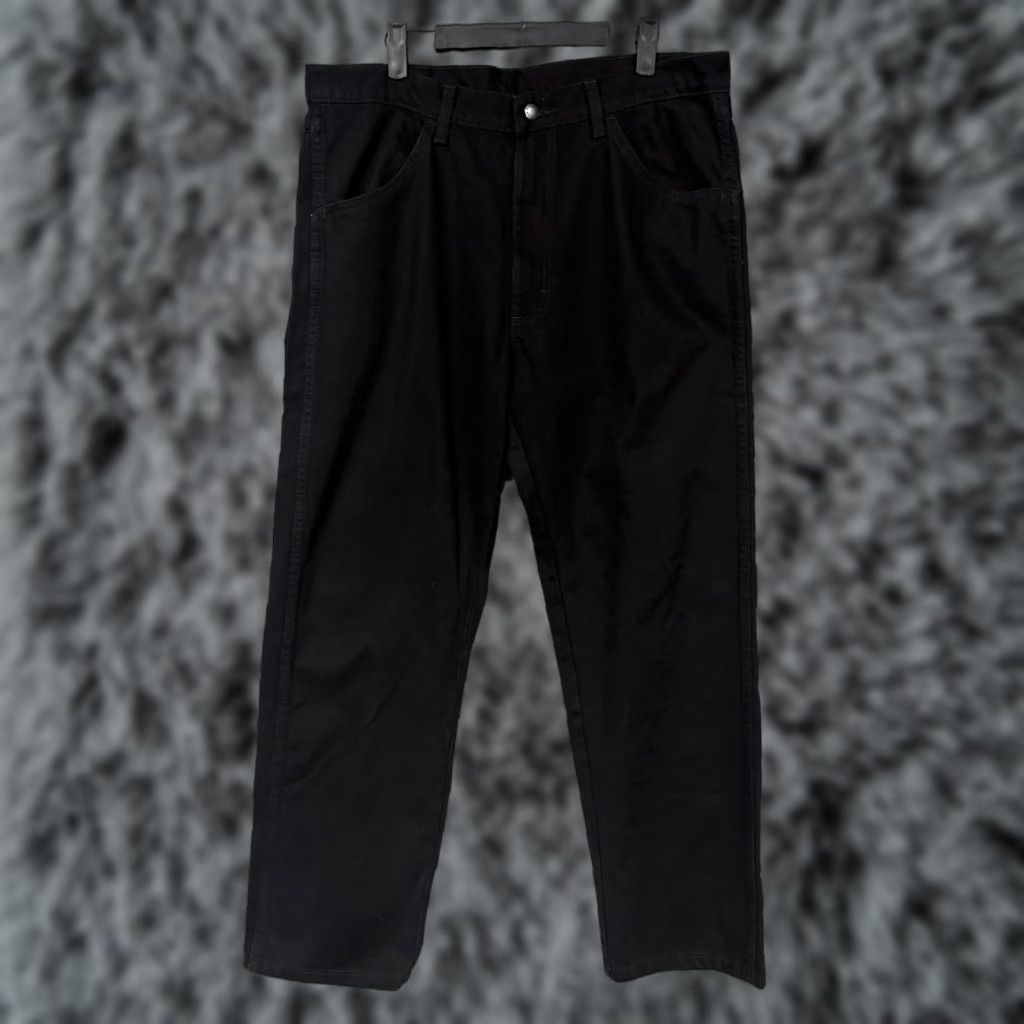 Wrangler Rustler Wrangler Jeans Men 36x29.5 Black Regular Fit Straight Denim Workwear Size US 36 / EU 52 - 1 Thumbnail
