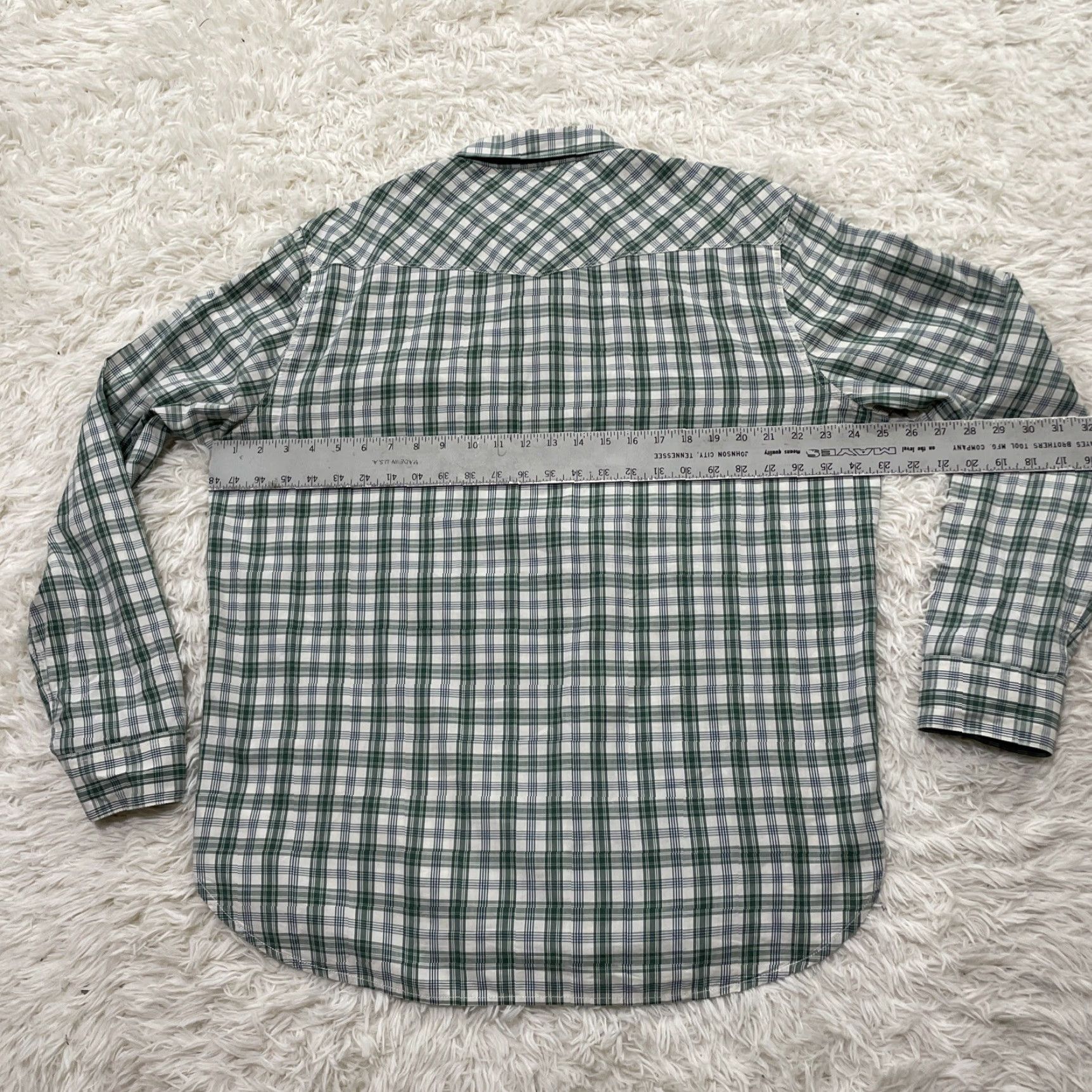 Lucky Brand LUCKY BRAND Pearl Snap Shirt Men XL Western Green Plaid California Fit 90s St. Patrick's Day Art Free-Color? Size US XL / EU 56 / 4 - 6 Thumbnail