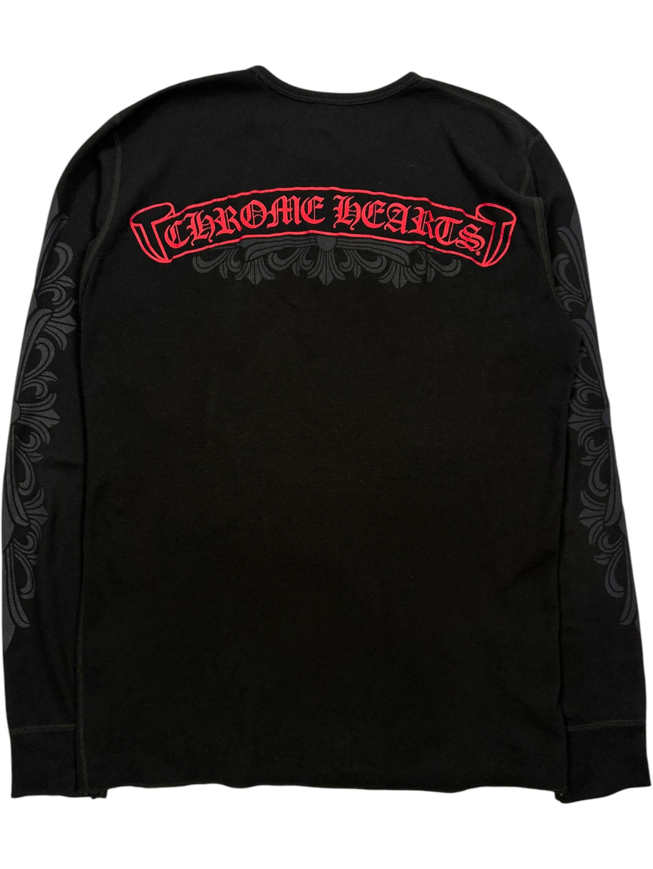 OLD CHROME HEARTS 長袖カットソー フローラル 90s Chrome Hearts