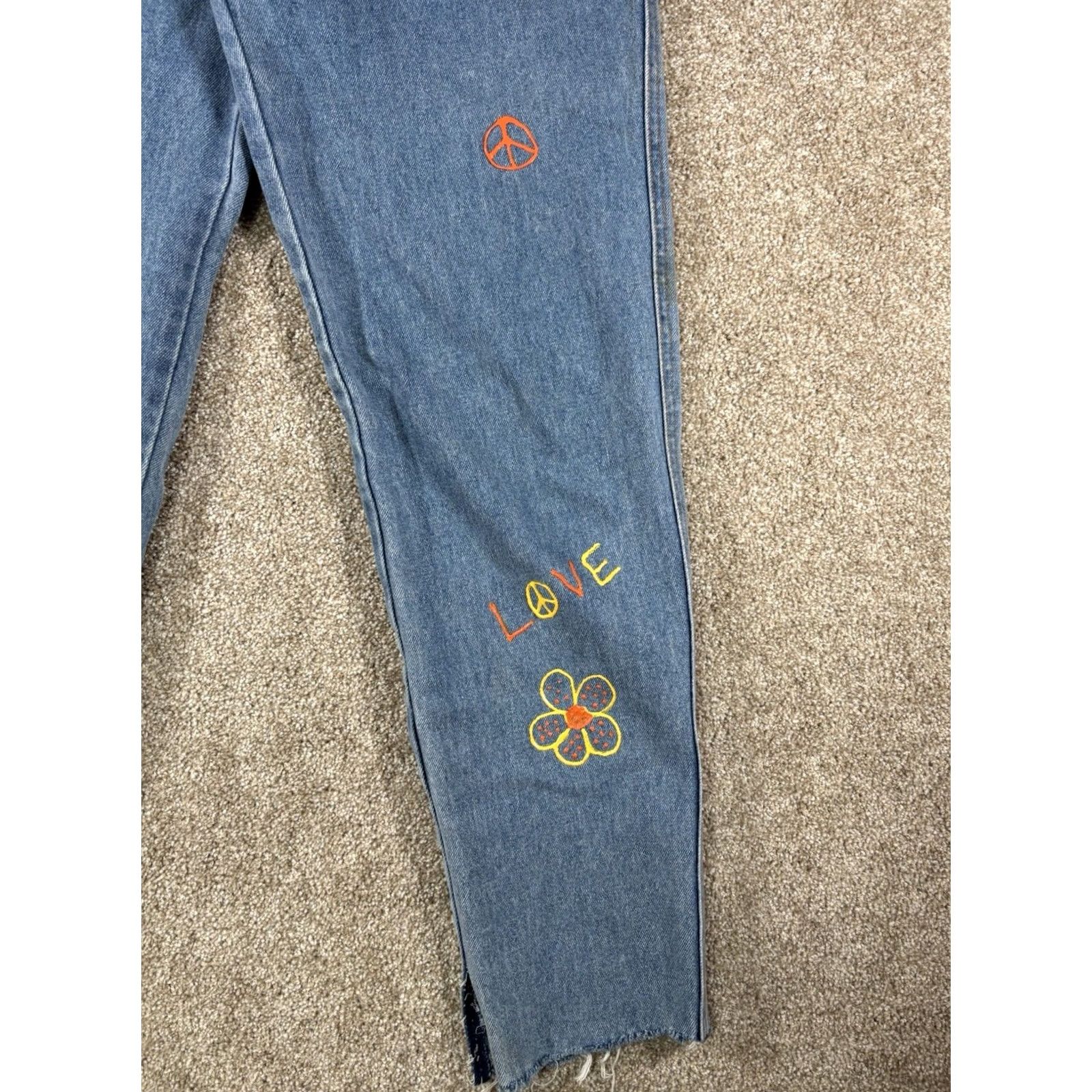 Denime VINTAGE Ever Blue Womens Jeans Boho 1990s Straight Leg Medium Wash 27x29 Denim Size 27" / US 4 / IT 40 - 4 Thumbnail