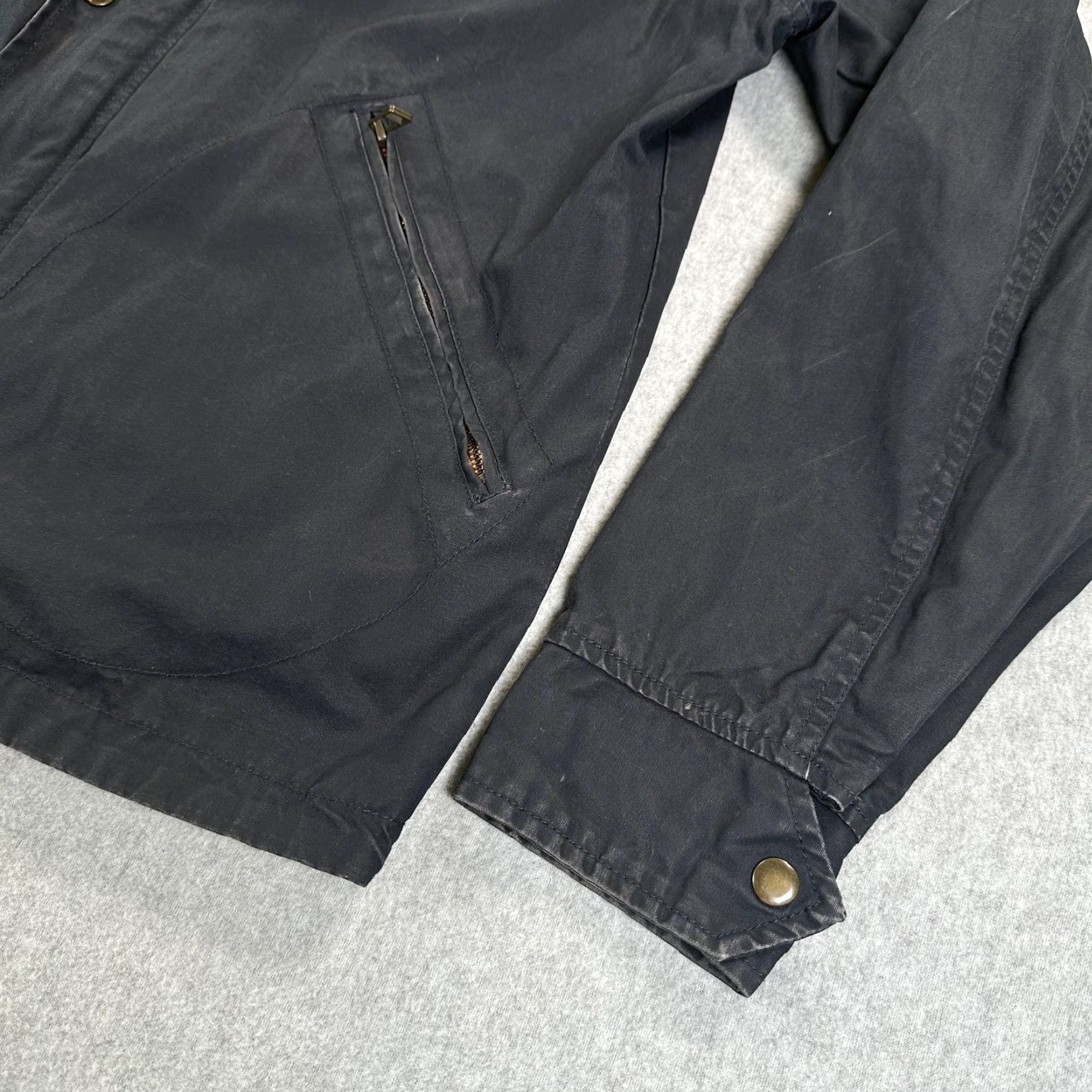 Vintage Jack Spade Jacket Mens L Blue Waxed Cotton Canvas Full Zip Outdoor M231 Windbreaker Weathergear Pockets Zipped 100% Cotton" Size US L / EU 52-54 / 3 - 2 Thumbnail