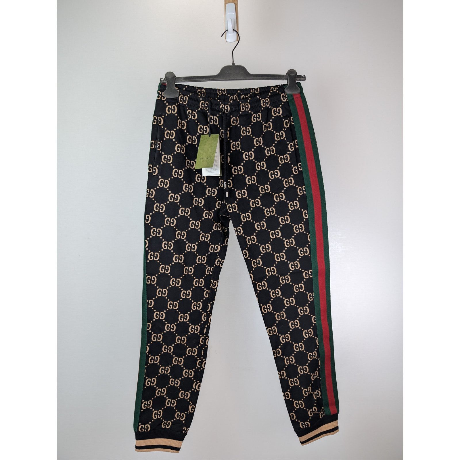 Gucci o1rshd1 Q:2 / Double G Jersey Jogging Pant in Black/Camel Size US 36 / EU 52 - 8 Thumbnail