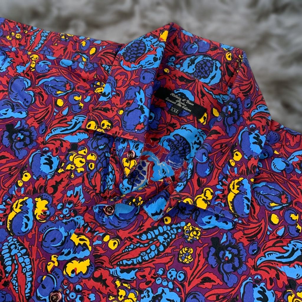 Vintage VINTAGE Holliday & Brown Men’s Button-Front Shirt Size US XXL / EU 58 / 5 - 1 Thumbnail