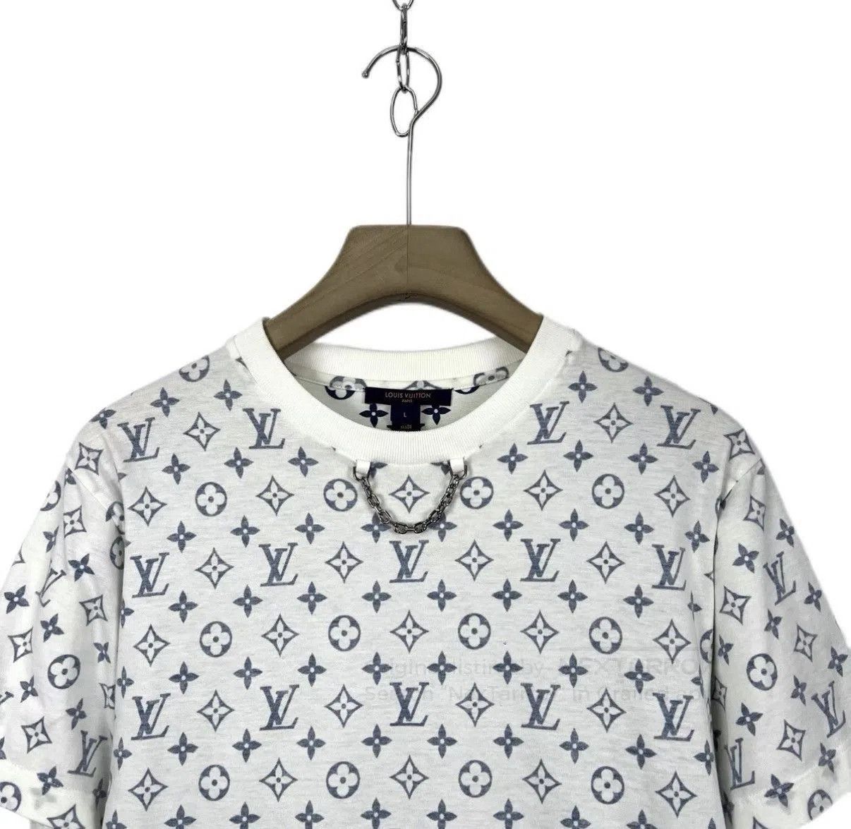 Louis Vuitton White Short Sleeve Patterned T-Shirt. Size US L / EU 52-54 / 3 - 3 Thumbnail