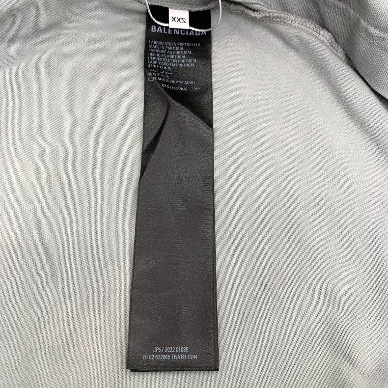 Other Balenciaga Grey logo monogram embroidered cotton crew neck Size XXS / US 00 / IT 34 - 6 Thumbnail