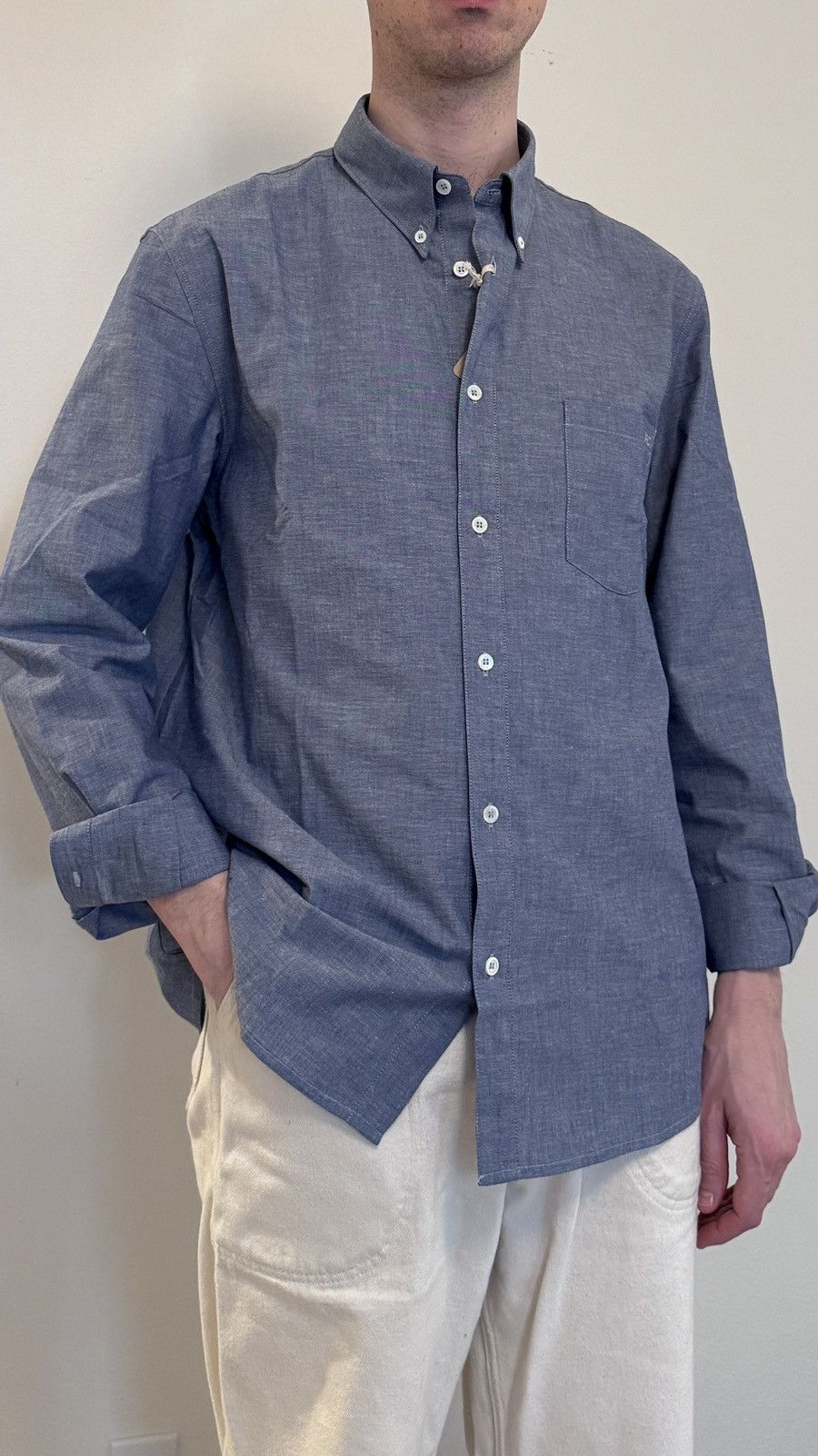 A.P.C. A.P.C. Blue Edouard Shirt Size US L / EU 52-54 / 3 - 4 Thumbnail
