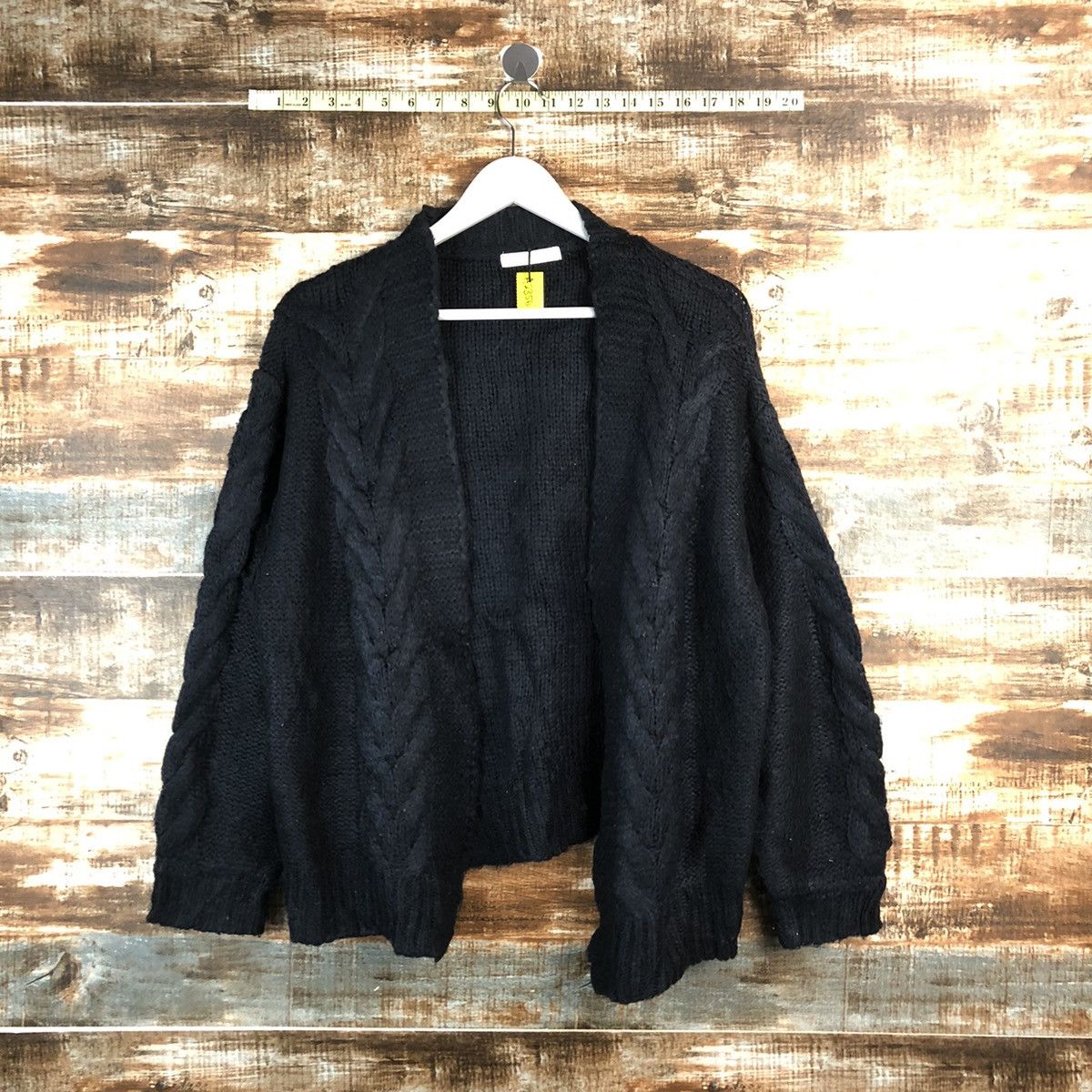 Homespun Knitwear Choco Raffine Black Cardigan Knitwear #A2356 Size XL / US 12-14 / IT 48-50 - 1 Thumbnail