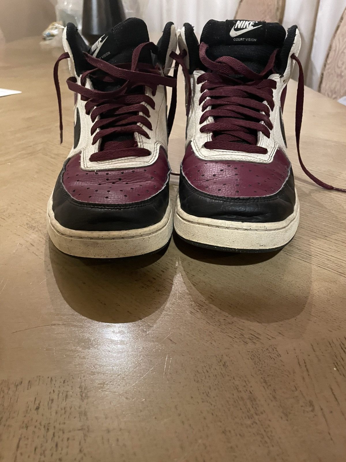 Nike Nike Court Vision Maroon Size US 11.5 / EU 44-45 - 3 Thumbnail