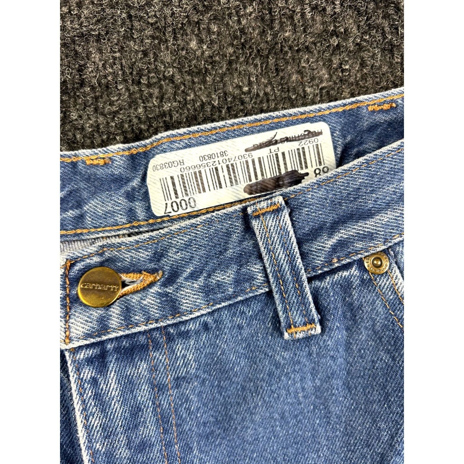 Carhartt VINTAGE Carhartt Jeans Relaxed Fit 38 x 30 Denim Blue 80s 90s Grunge Logo City Skater Mens Jeans Size US 38 / EU 54 - 6 Thumbnail