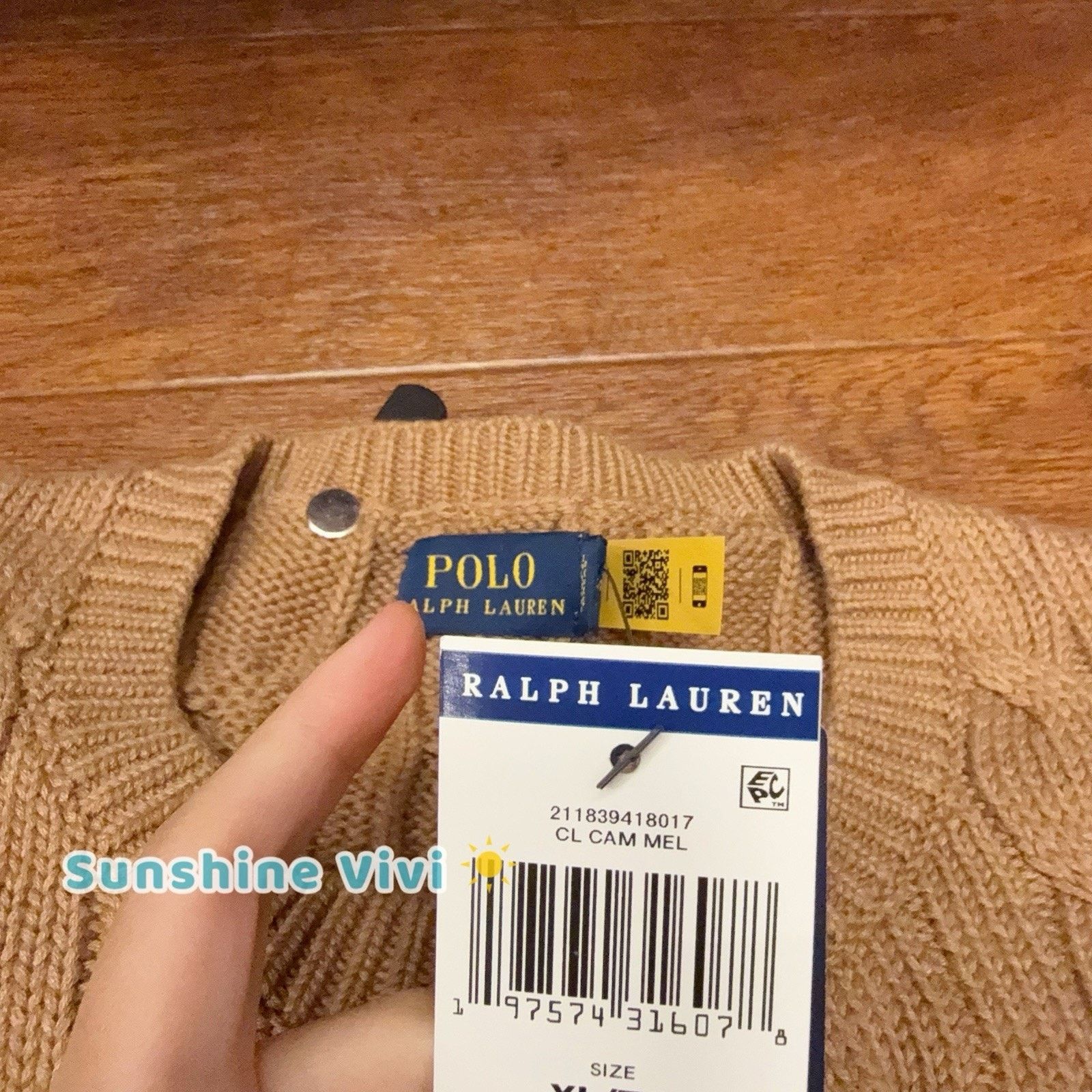 Polo Ralph Lauren NWT Polo Ralph Lauren Cable-Knit Cotton Cardigan Camel Size XL / US 12-14 / IT 48-50 - 6 Thumbnail