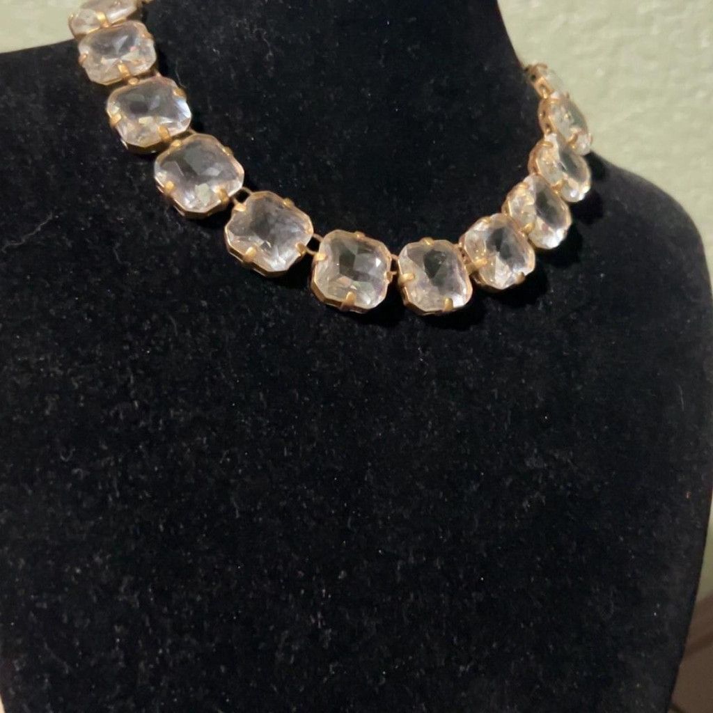J.Crew J crew Gold and white crystal necklace #glamour #party Size ONE SIZE - 1 Thumbnail
