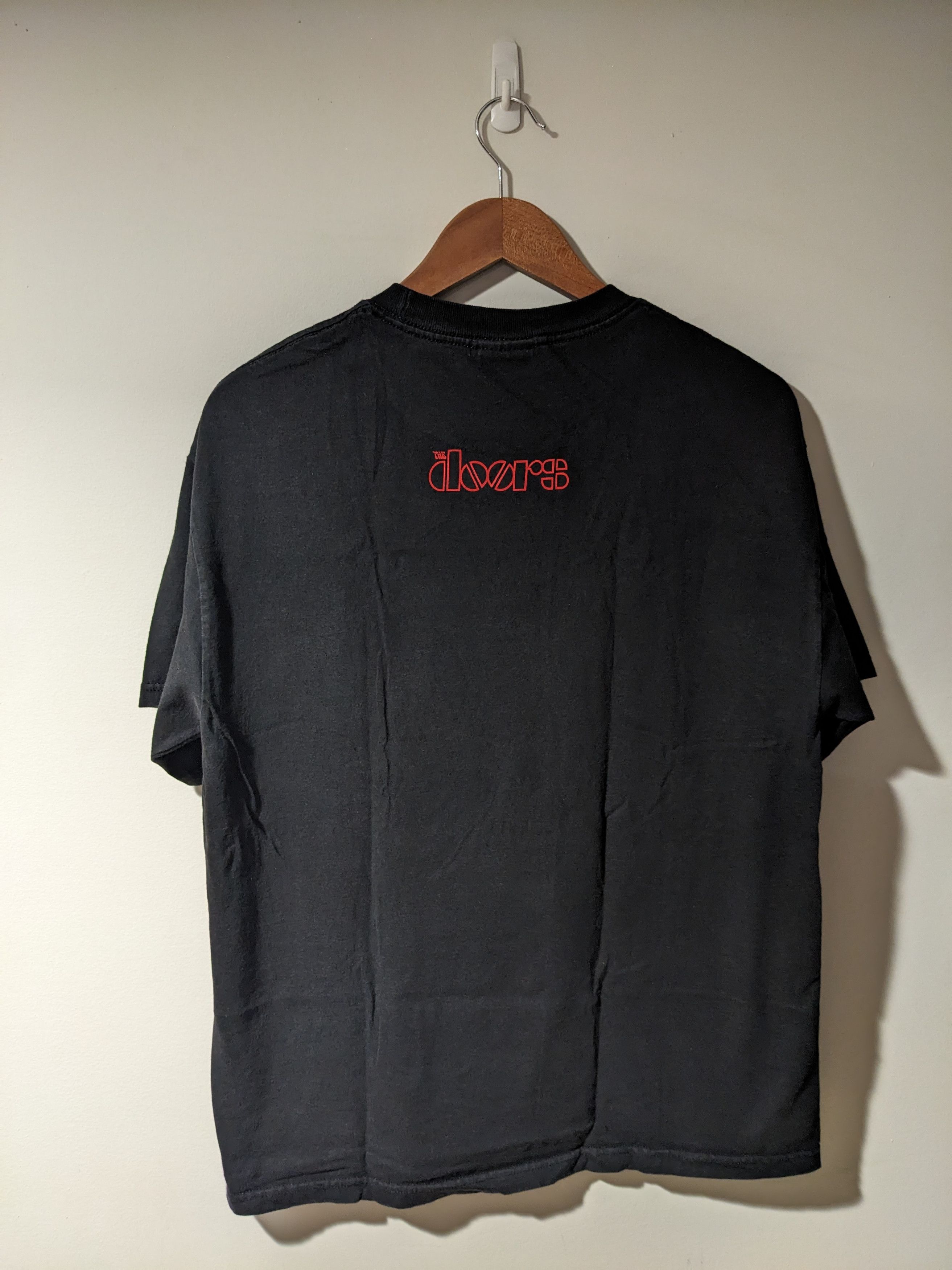 Band Tees × Vintage Vintage 90s Strange Days The Doors Jim Morrison Band T-Shirt Size US L / EU 52-54 / 3 - 4 Thumbnail