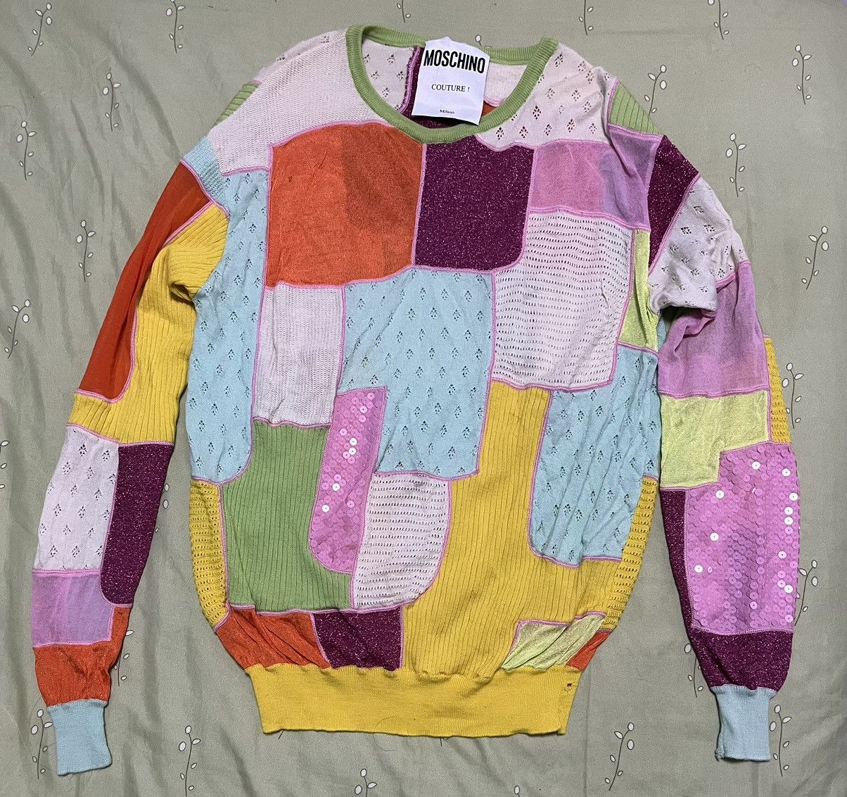 Moschino Moschino SS16 Patchwork Sweater/Jumper Size M / US 6-8 / IT 42-44 - 1 Thumbnail