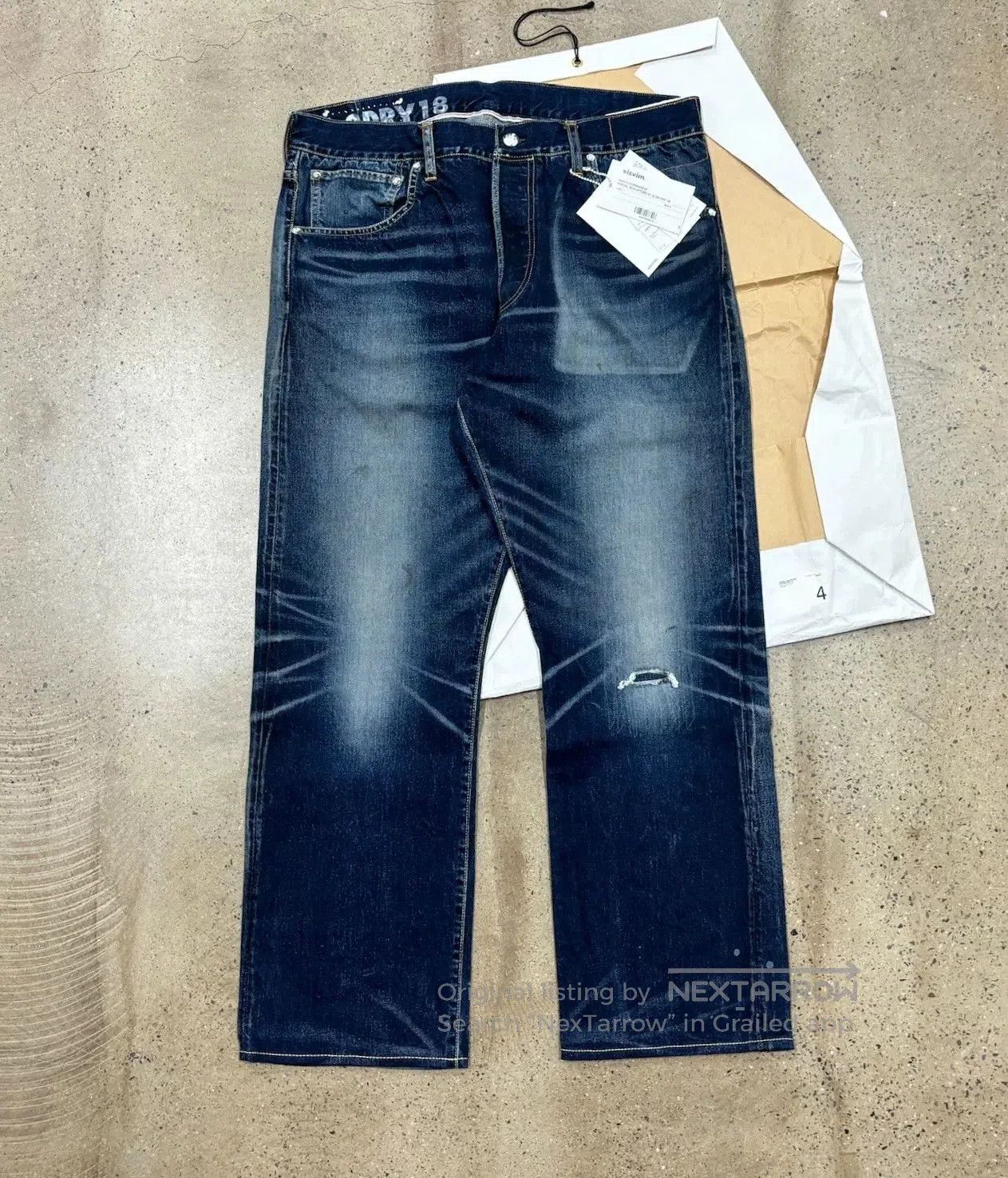 Visvim Visvim Dry18 Social Sculpture 01.2 Denim Pants. Size US 44 / EU 60 - 1 Thumbnail