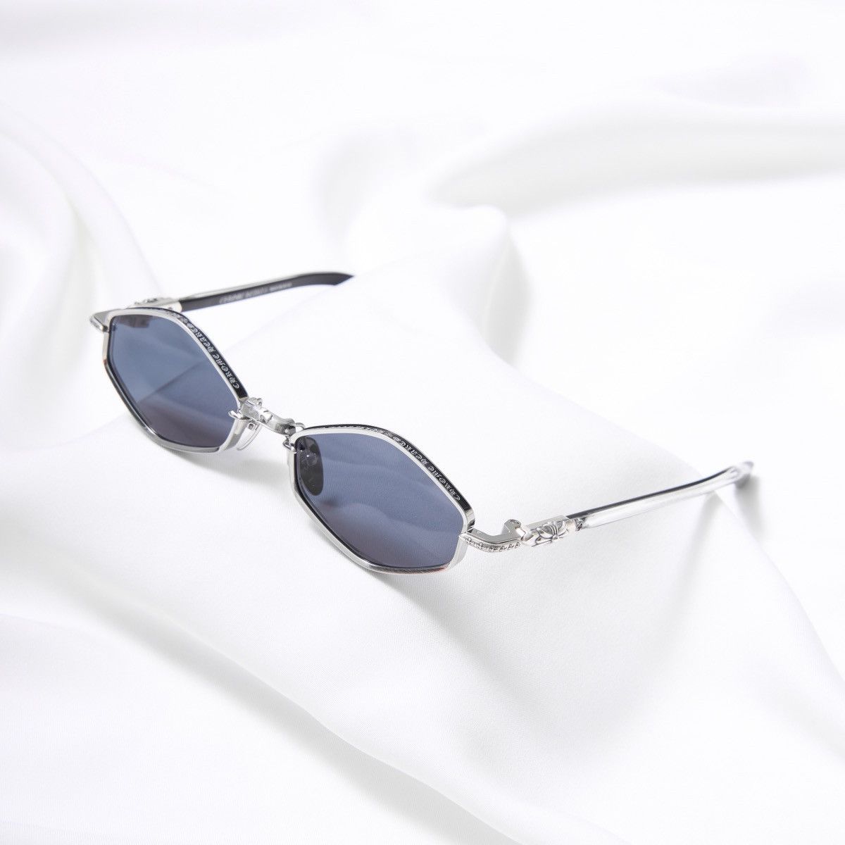 Chrome Hearts CHROME HEARTS NIP SLIP BRUSHED ALLOY/BLACK-BLACK-PLASTIC SUNGLASSES Size ONE SIZE - 1 Thumbnail