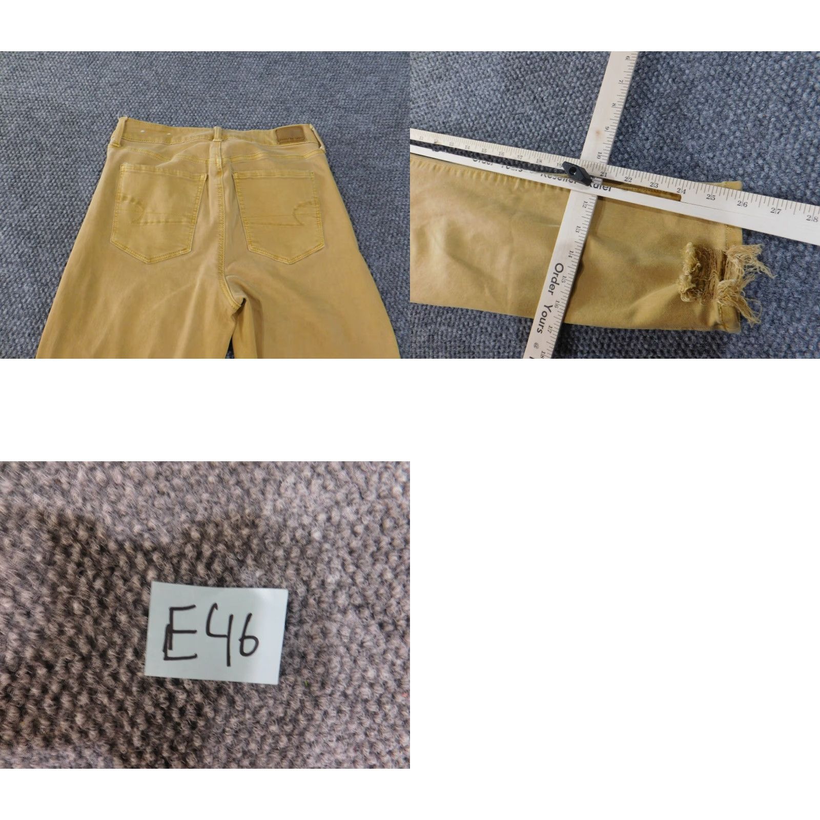American Eagle Outfitters American Eagle Outfitters Jeans Women 10 Jegging High Rise Beige Denim Distressed Hem Zipper 26 Inseam Size 32" / US 10 / IT 46 - 8 Thumbnail