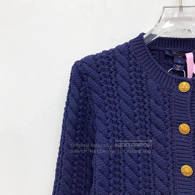 Louis Vuitton Louis Vuitton Blue Knit Cardigan Coat. Size US S / EU 44-46 / 1 - 3 Thumbnail
