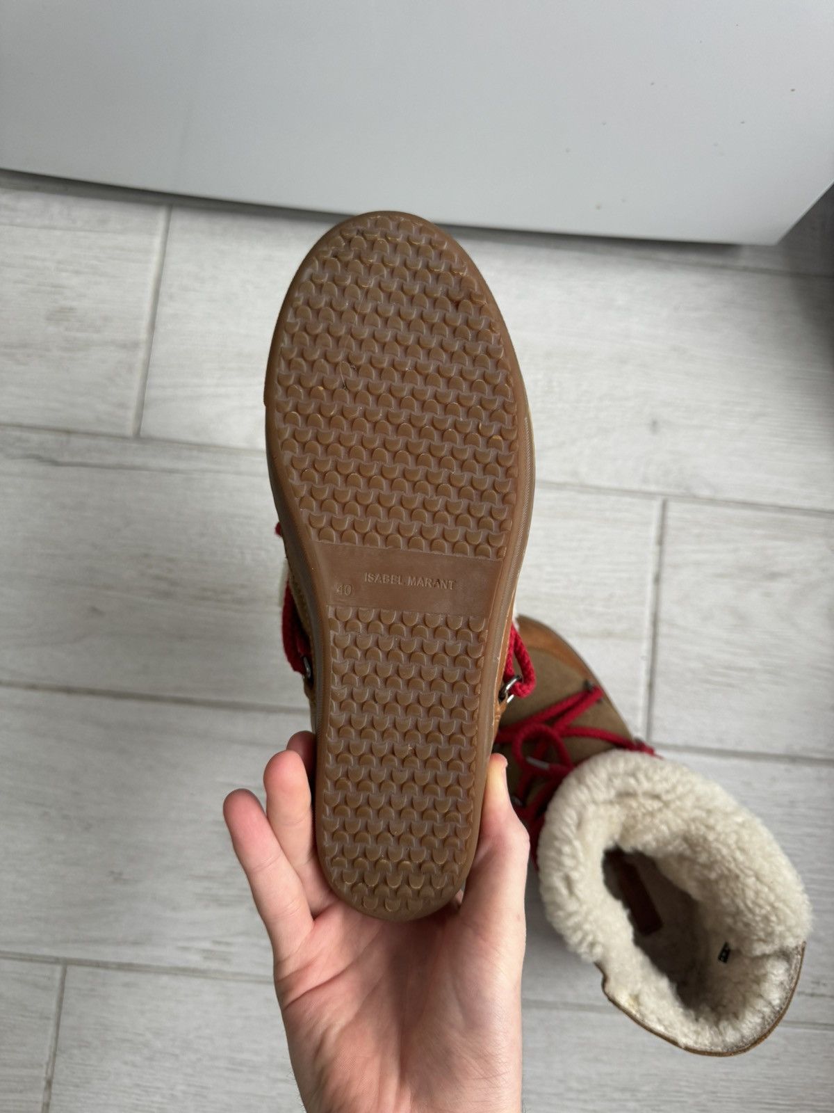 Isabel Marant Isabel Marant Nowles Wedge Snow Boots | Shearling & Leather Size US 9.5 / IT 39.5 - 16 Thumbnail