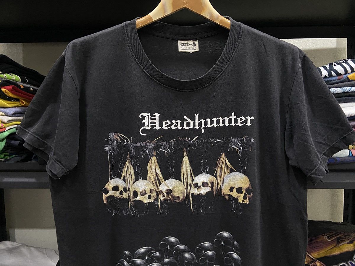 Band Tees × Vintage Vintage 90s HEADHUNTER Heavy Metal Rock TOUR TShirt Size US M / EU 48-50 / 2 - 3 Thumbnail