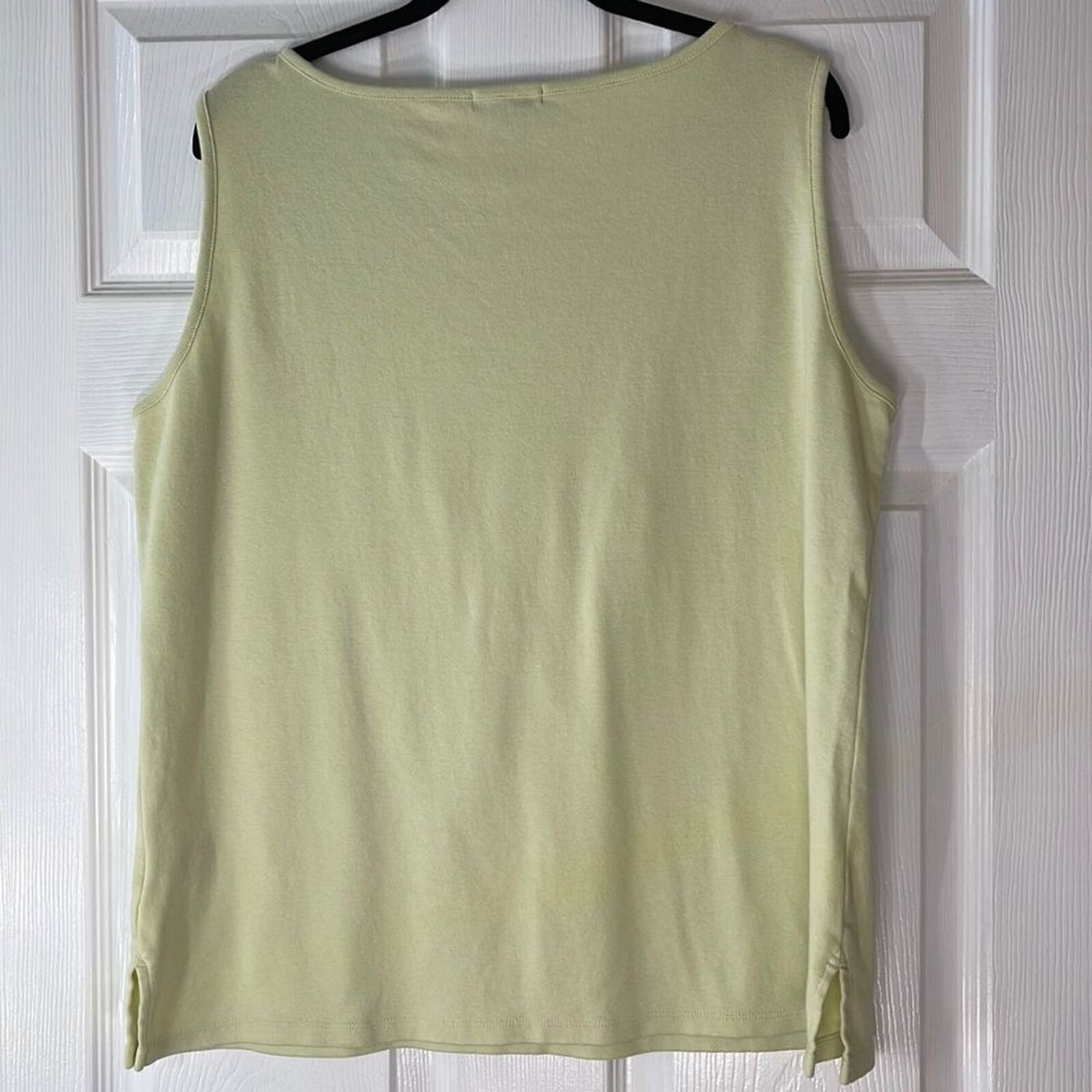 Eddie Bauer Eddie Bauer Cotton Knit Tank Size XXL Soft Yellow-Green Size XXL / US 16-18 / IT 52-54 - 2 Thumbnail