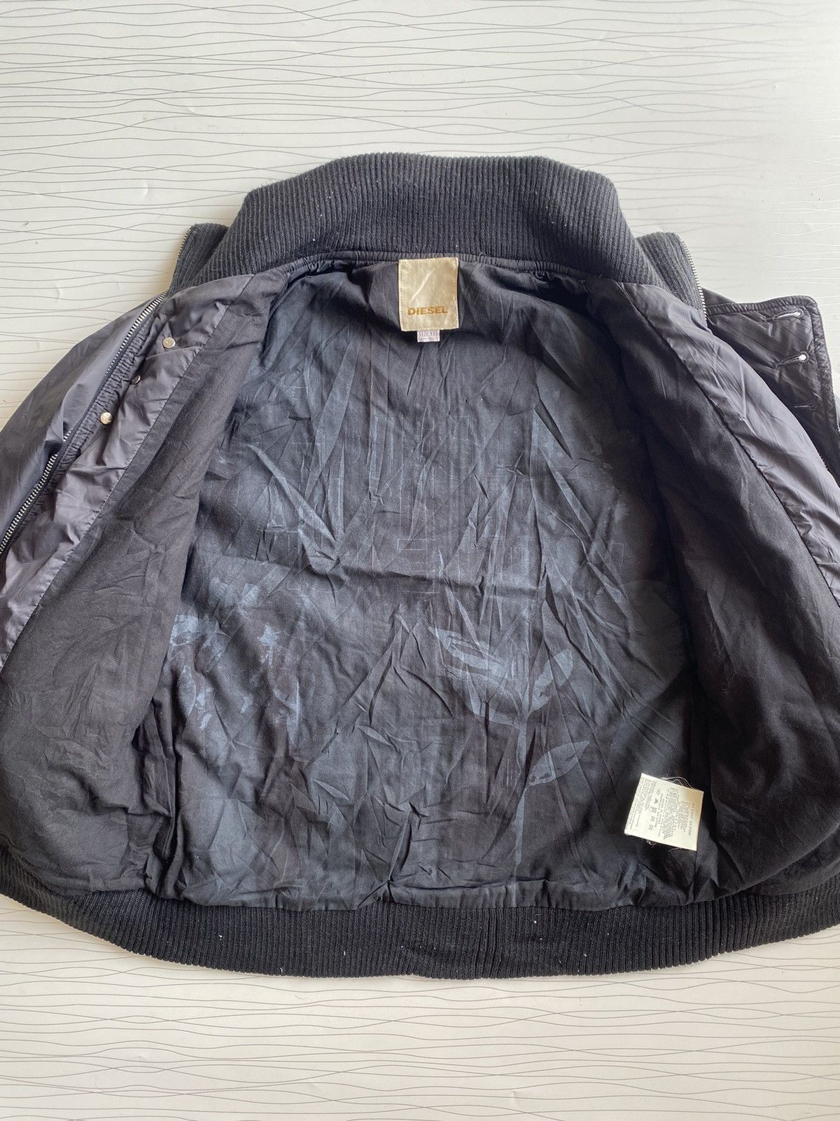 Diesel × Le Grande Bleu (L.G.B.) 2000s DIESEL FAUX FUR BOMBER Y2K JACKET Size US XXS / EU 40 - 12 Thumbnail