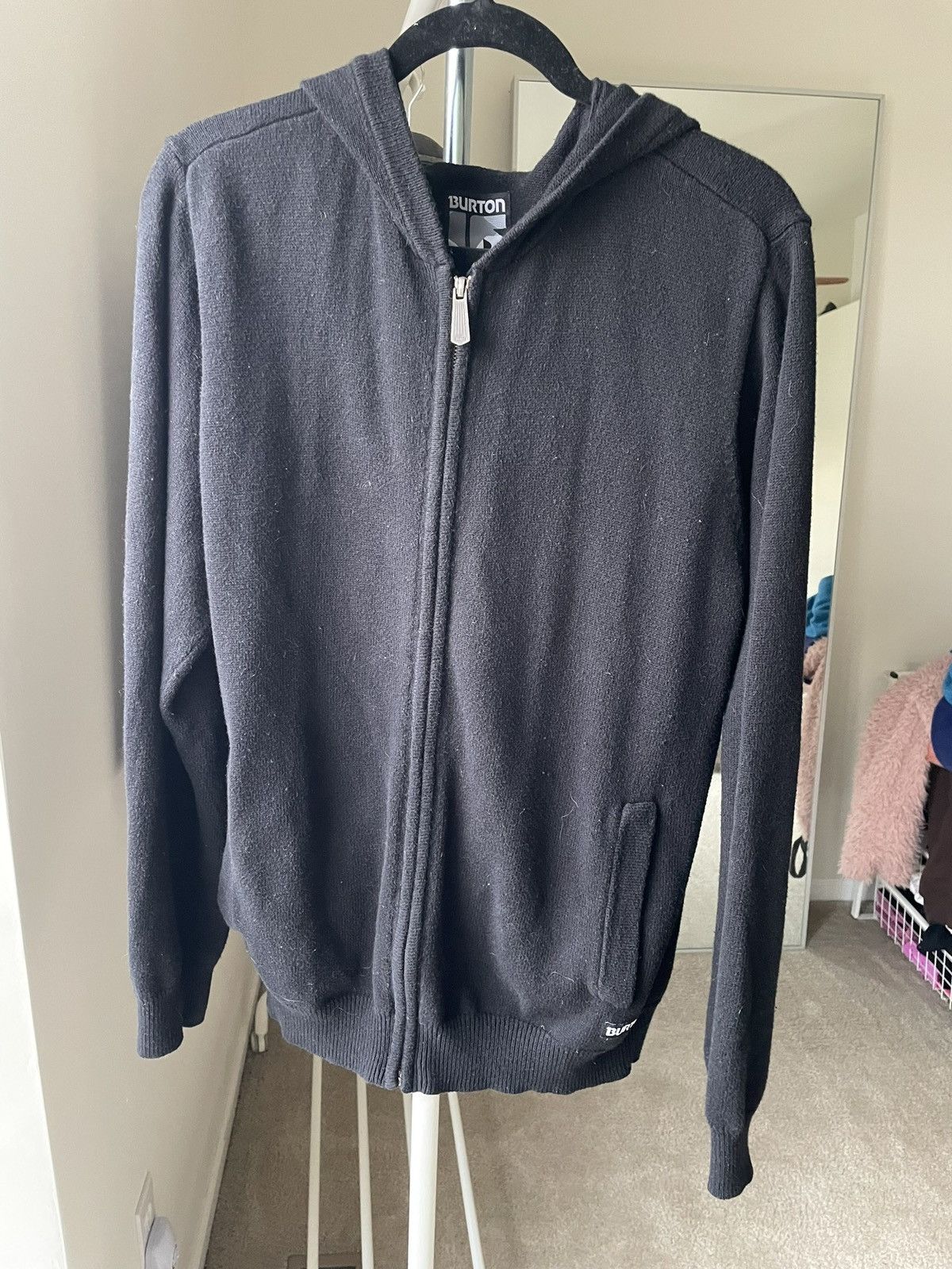 Burton × Vintage Vintage Burton Wool Cotton Blend Hoodie Size US L / EU 52-54 / 3 - 2 Thumbnail
