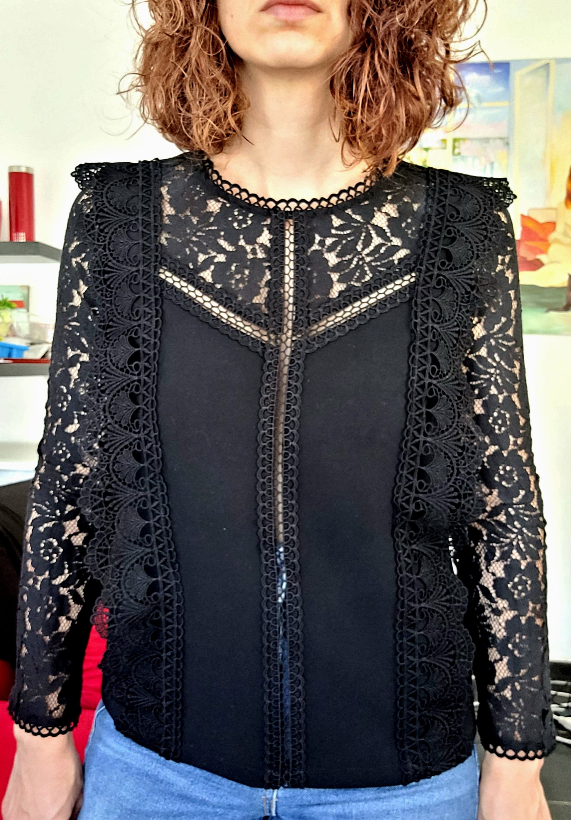 Other Blouse dentelle chic rétro vintage fêtes 34 Size XS / US 0-2 / IT 36-38 - 1 Thumbnail