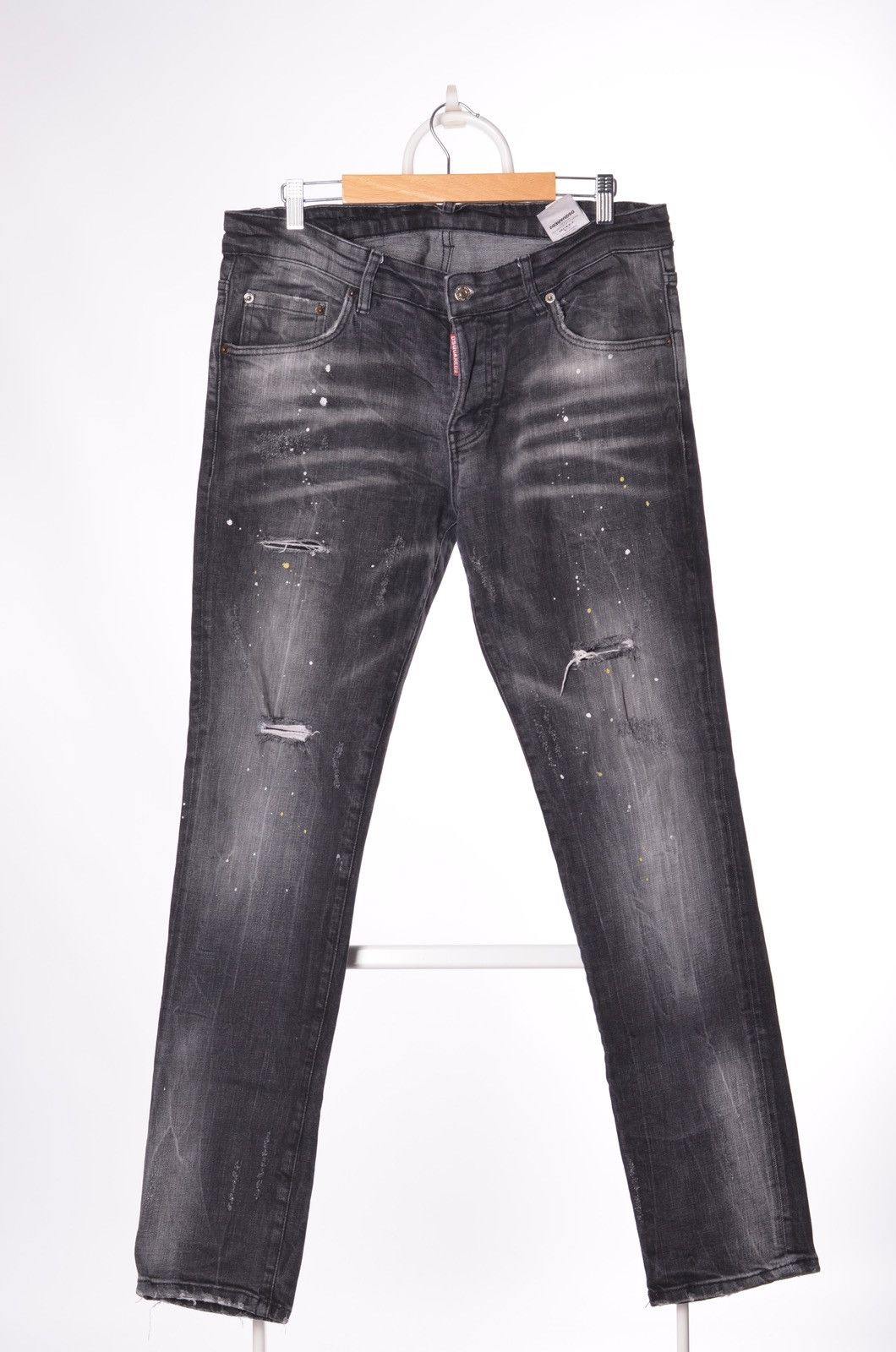 Dsquared2 Dsquared2 Biker Painted Skater Distressed Skinny Jeans Size US 34 / EU 50 - 3 Thumbnail