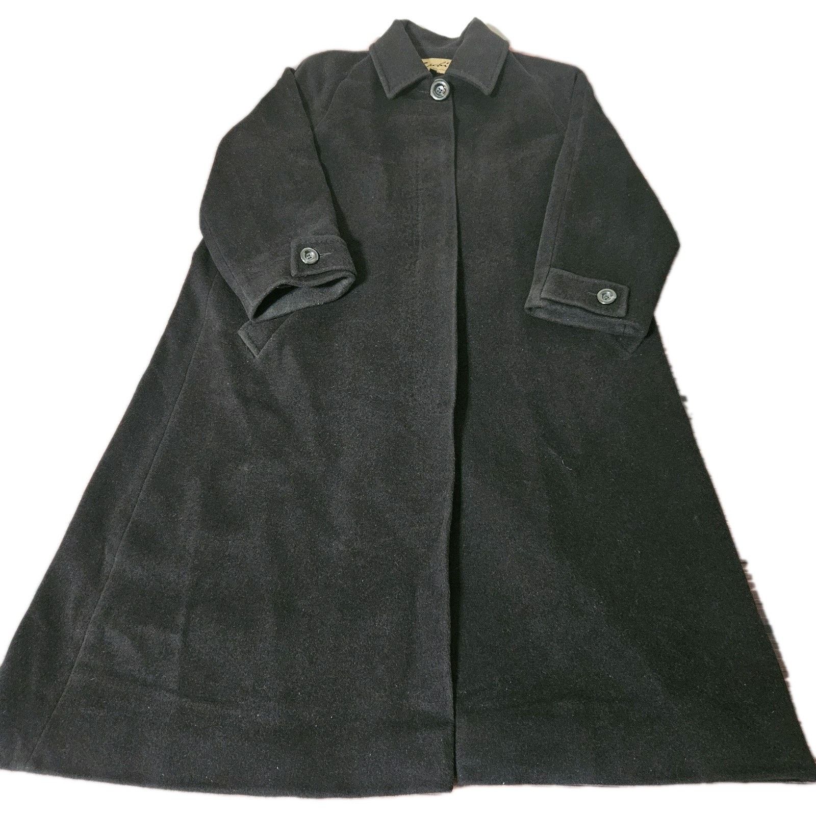 Sachin & Babi Sachi Angora Wool Coat 14 Trench Long Black Women's Rabbit Size XL / US 12-14 / IT 48-50 - 2 Thumbnail