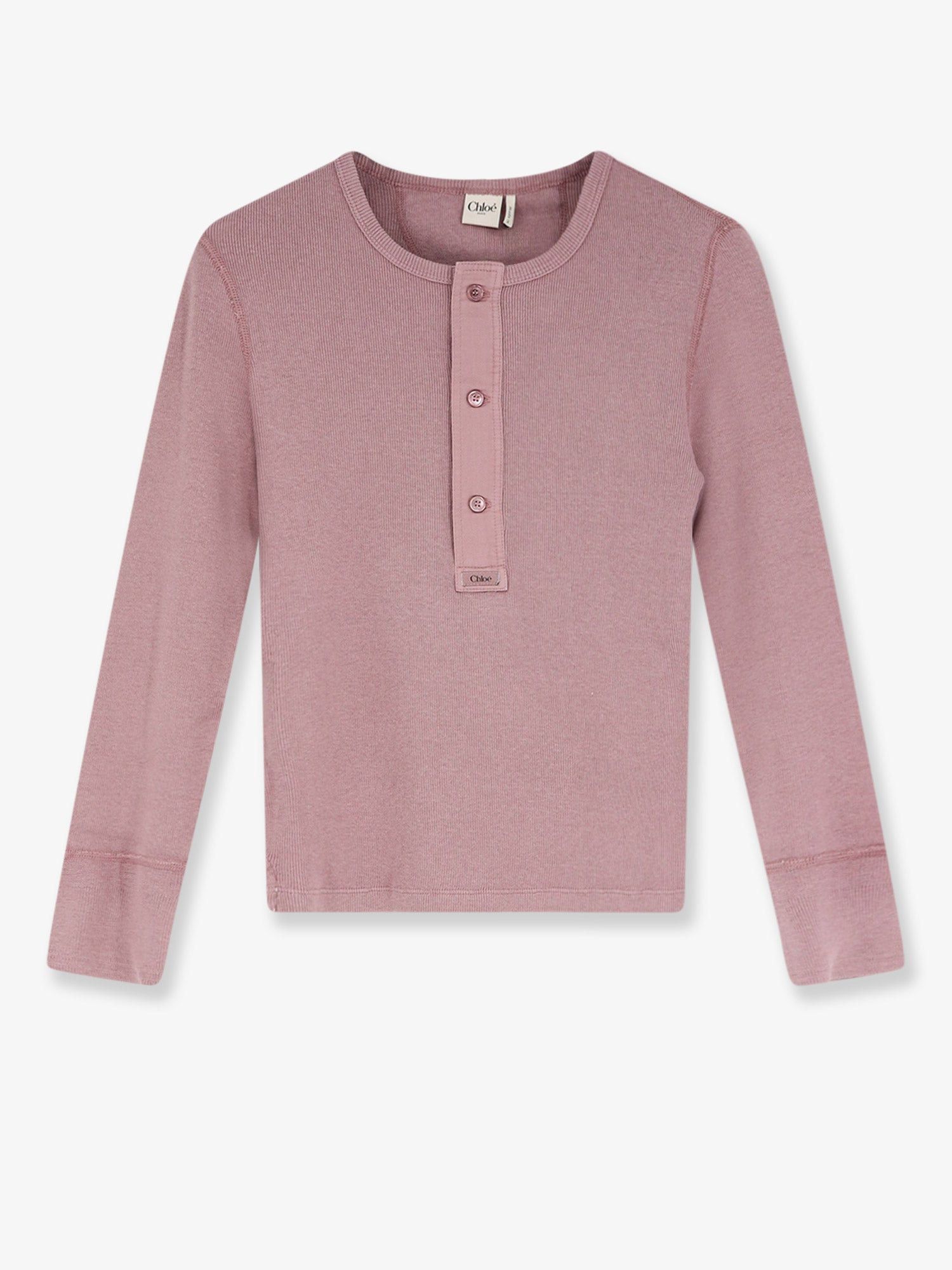 Chloe Ribbed Cotton T-Shirt Size S / US 4 / IT 40 - 1 Thumbnail