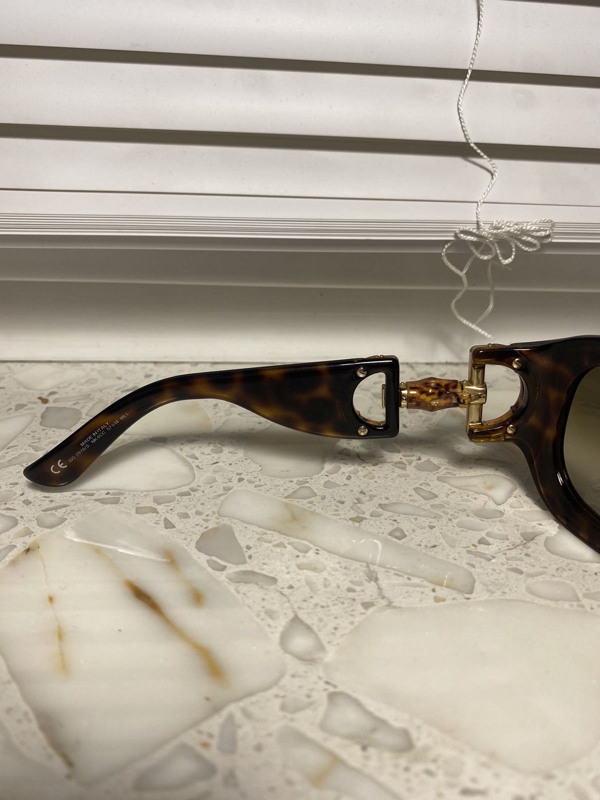 Gucci × Vintage Logo Bamboo Vintage Gucci Sunglasses Size ONE SIZE - 9 Thumbnail