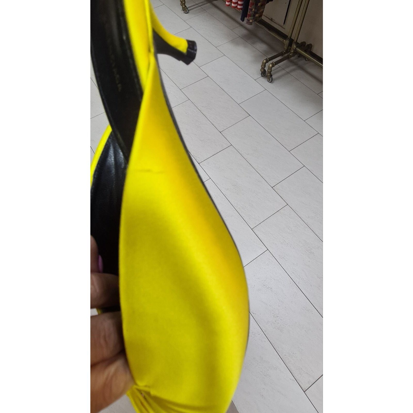 Balenciaga Balenciaga Yellow Textile Mules Sz.38 Size US 8 / IT 38 - 7 Thumbnail