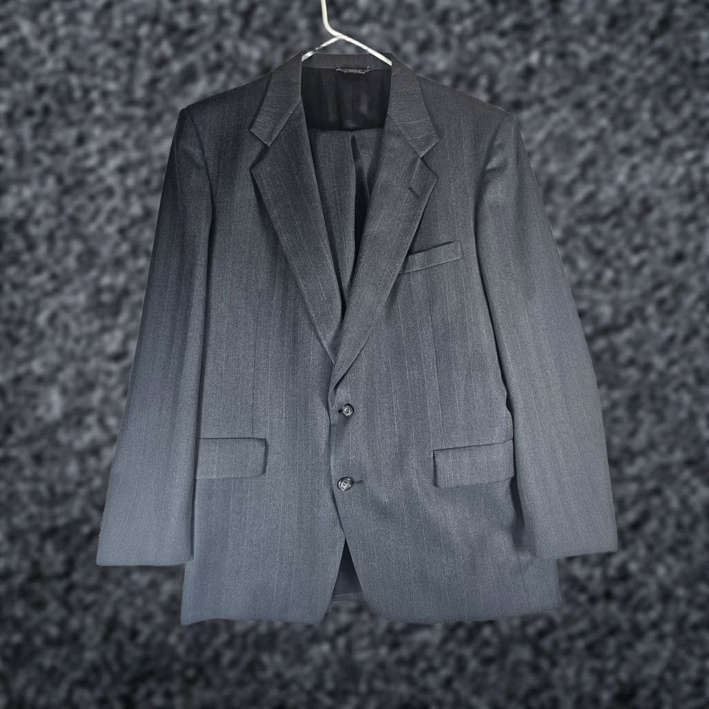 Vintage VINTAGE Sterling & Hunt 2 Piece Suit Dark Gray Mens Size 42L 38x32 Wool 100% Made in USA Size 42R - 1 Thumbnail