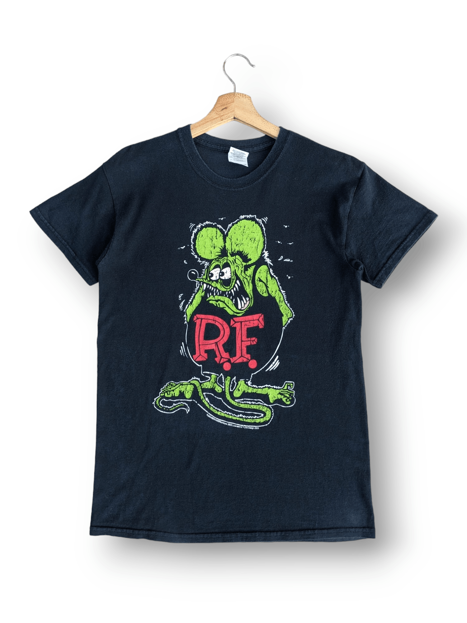 image of Vintage Ratfink Ed Roth Mooneyes T-Shirt in Black, Men's (Size Small)
