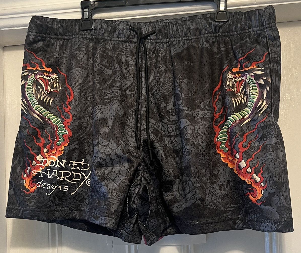 Ed Hardy Authentic Ed Hardy Cobra Flame mesh shorts size XL Size US 40 / EU 56 - 1 Thumbnail