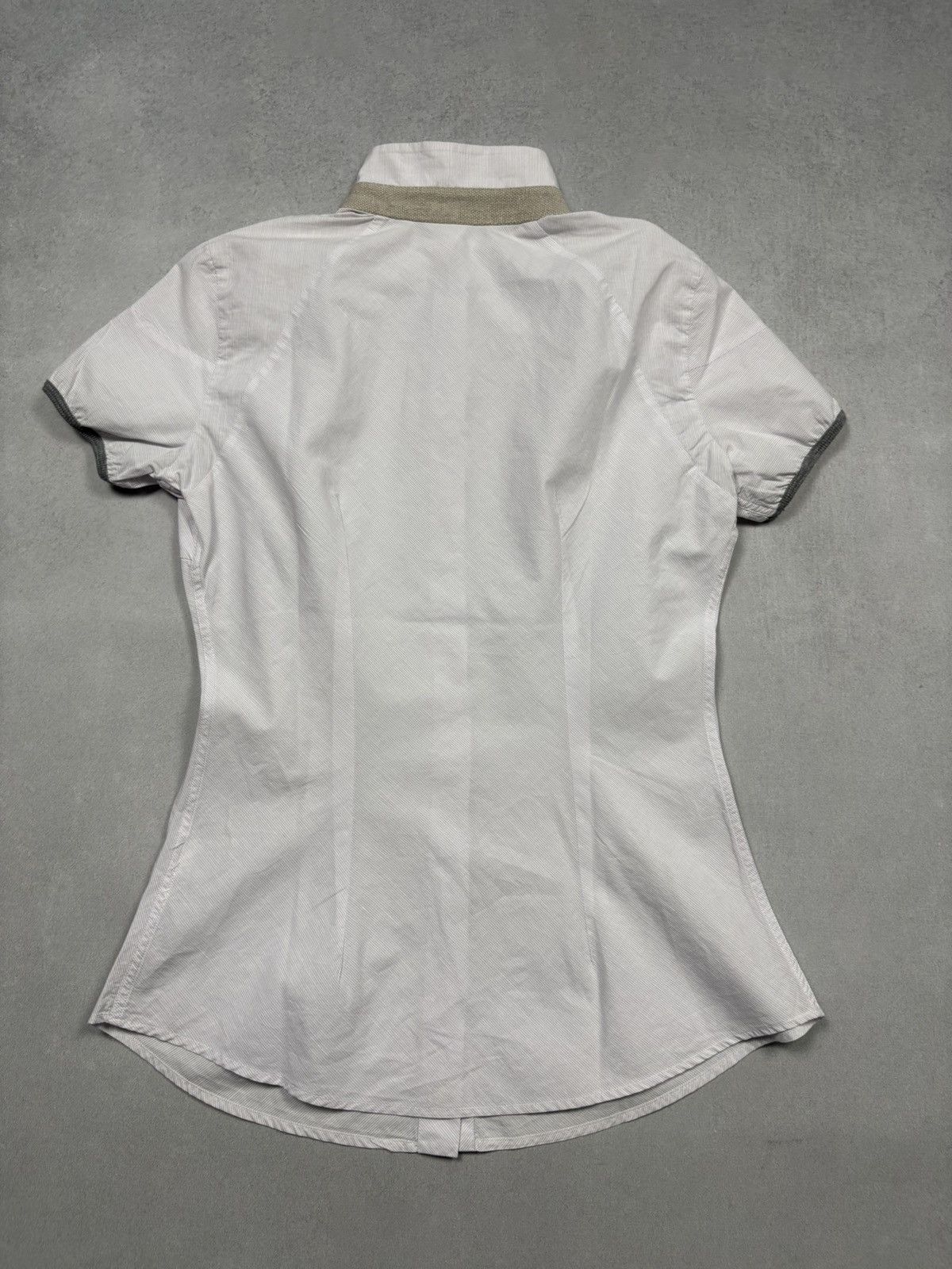 Brunello Cucinelli Brunello Cucinelli Monili Collar Button Short Sleeve Shirt S Size S / US 4 / IT 40 - 2 Thumbnail