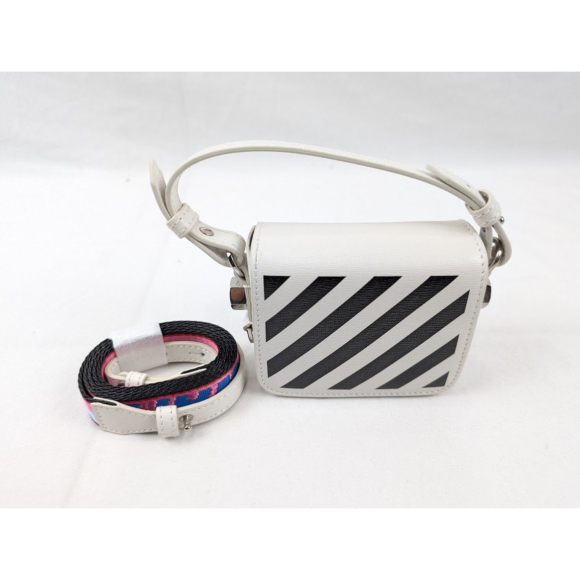 Off-White o1rshd1 Size: OS / Diag Baby Flap Bag in White/Black Size ONE SIZE - 2 Thumbnail