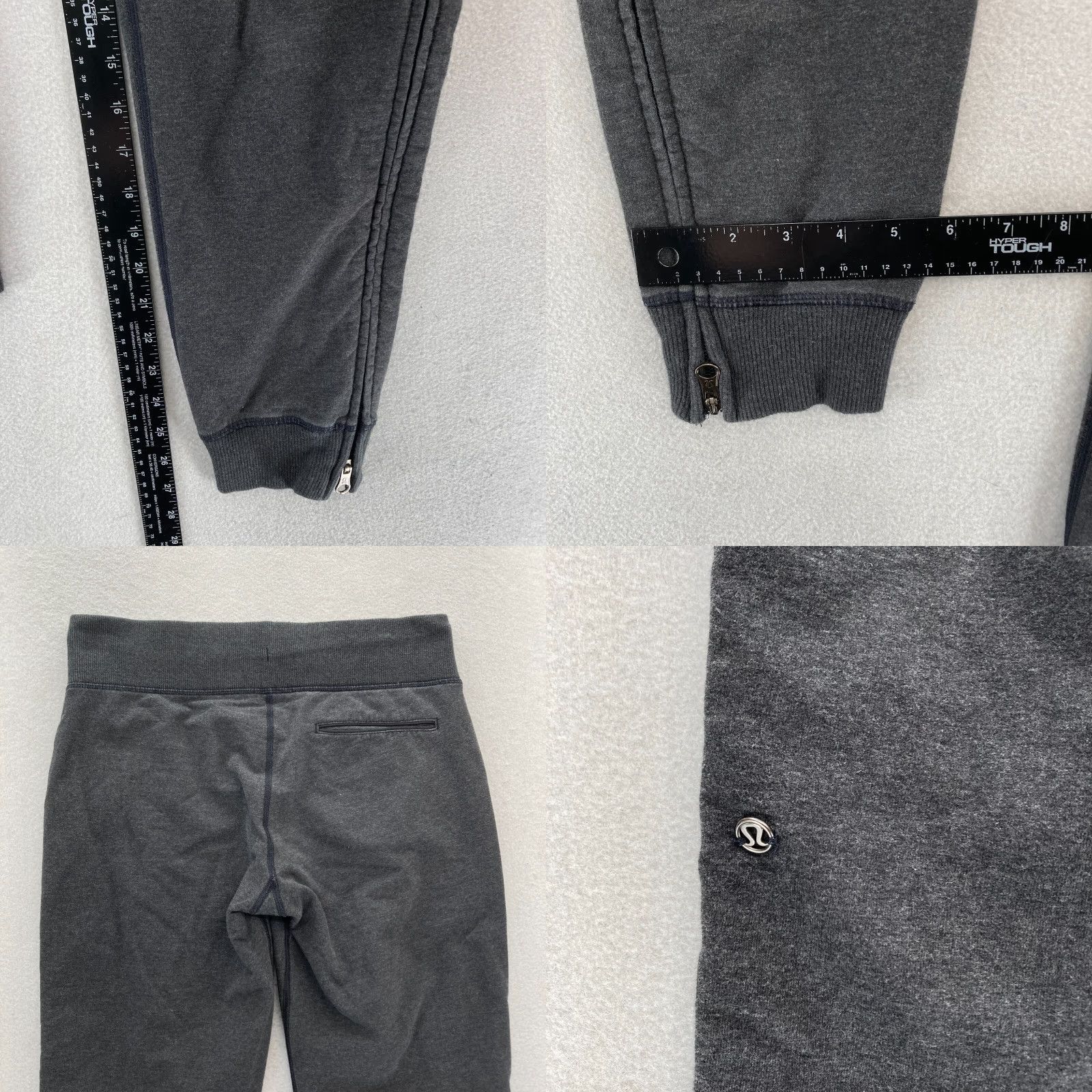 Lululemon Lululemon No Sweat Jogger Sweatpants Women 8 Gray Stretch Drawstring Side Zip Jogger Pants Regular Inseam 27 in Black? Gray Size 30" / US 8 / IT 44 - 8 Thumbnail