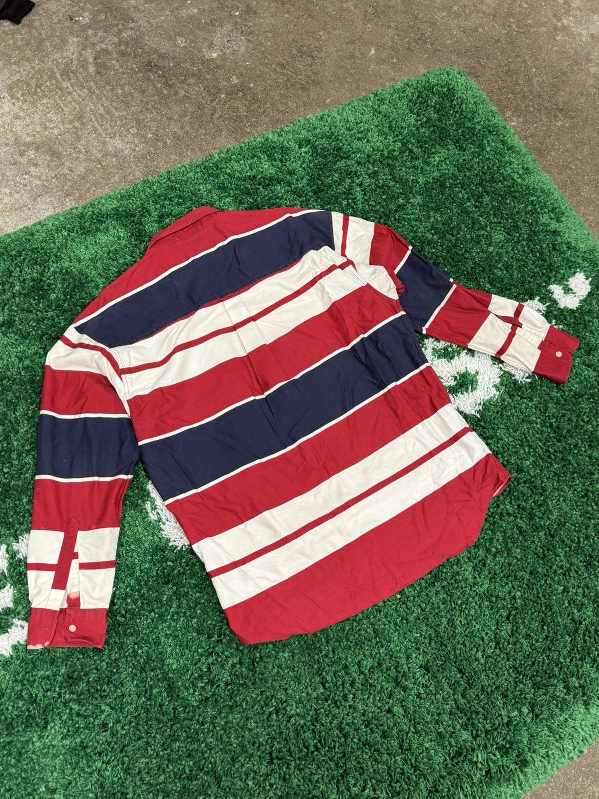 Chaps Ralph Lauren Chaps Ralph Lauren USA America Stripe Flag Shirt Large Size US L / EU 52-54 / 3 - 6 Thumbnail