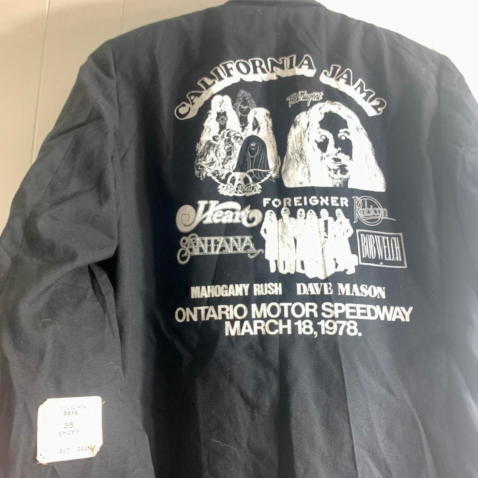 Vintage 1978 SANTANA FOREIGNER California Jam 2 coat jacket suit 35S Size 34S - 1 Thumbnail
