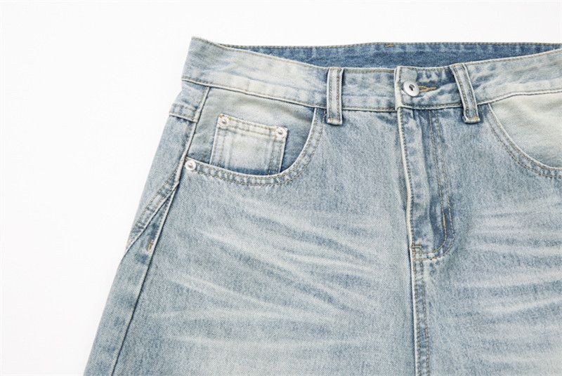 Vintage American-style washed retro curved jeans for men Size US 32 / EU 48 - 5 Thumbnail
