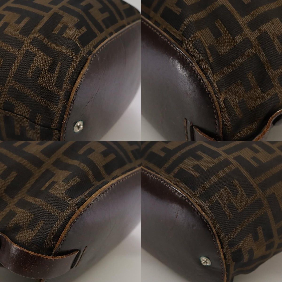 Fendi FENDI Zucca Canvas Hand Bag Brown Black Size ONE SIZE - 10 Thumbnail