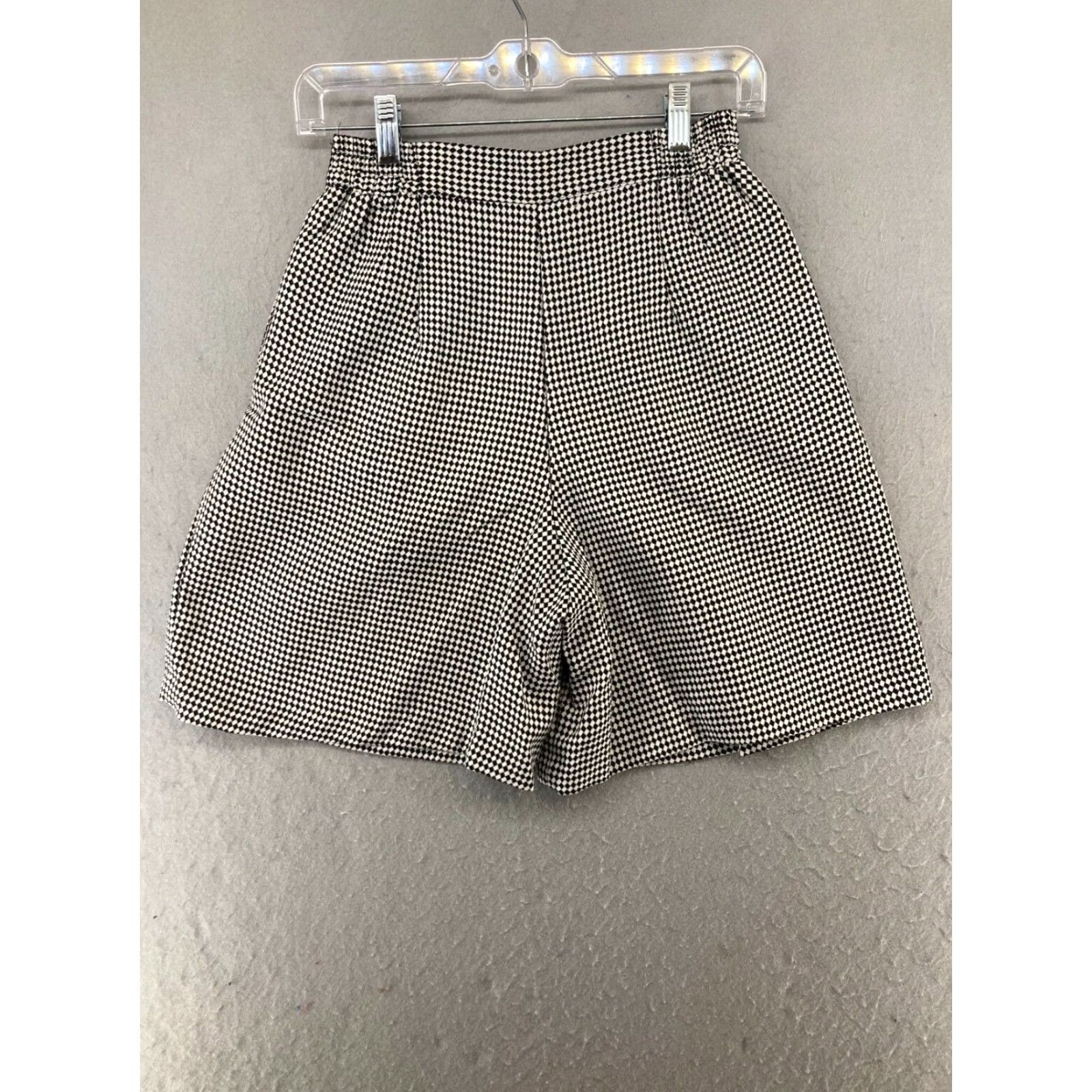 Vintage Kensington Square Womens Trouser Shorts 10 PETITE USA MADE Checkered High Waist Size 32" / US 10 / IT 46 - 7 Thumbnail