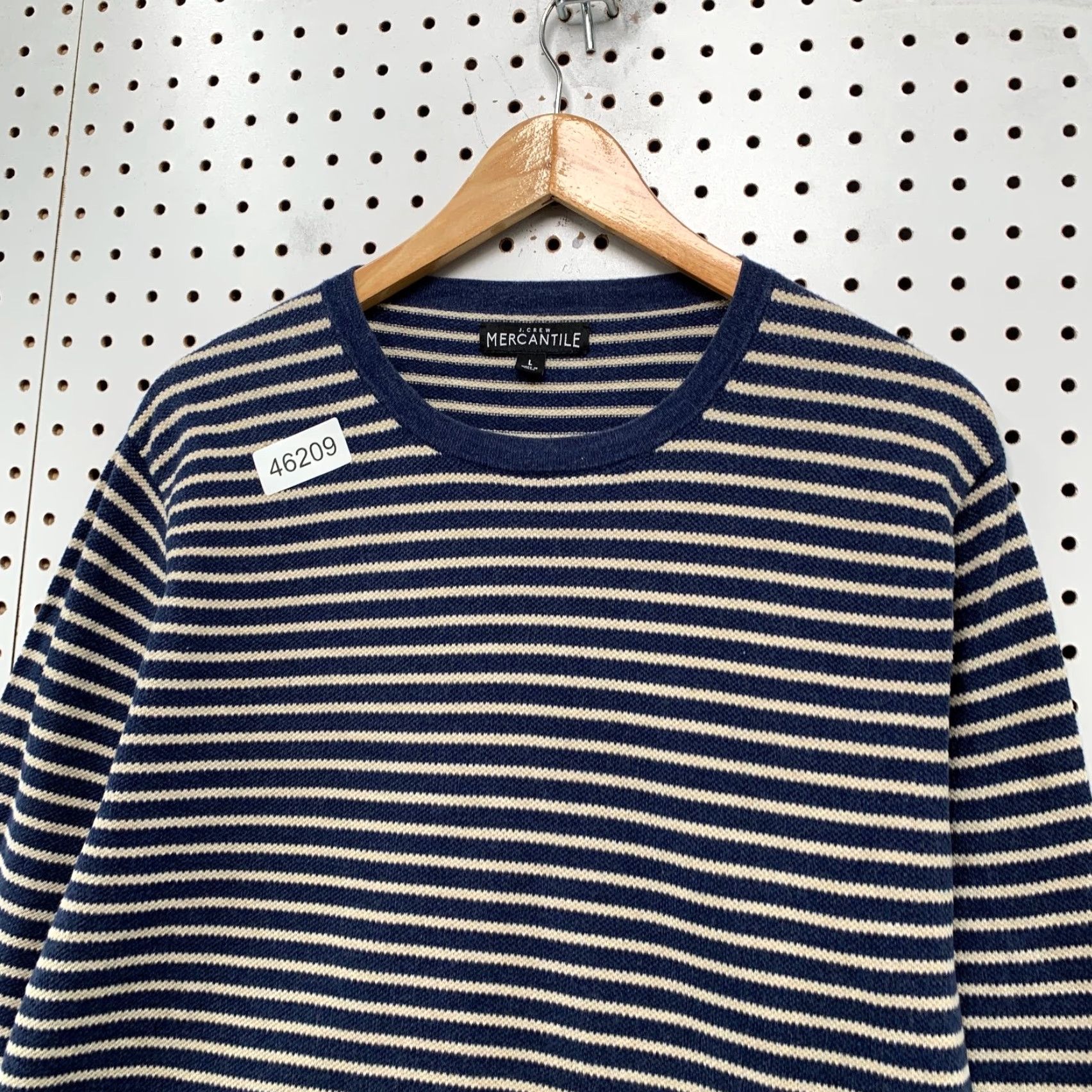 J.Crew J.CREW Striped Sweater Mens Large Blue Beige Striped Textured Preppy Casual Size US L / EU 52-54 / 3 - 6 Thumbnail