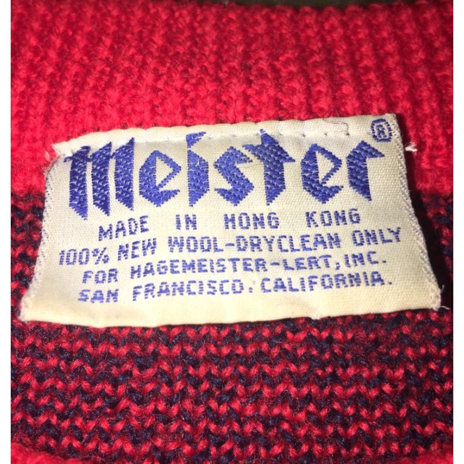 Vintage VINTAGE Meister Mens Wool Red Sweater Size M Size US M / EU 48-50 / 2 - 5 Thumbnail